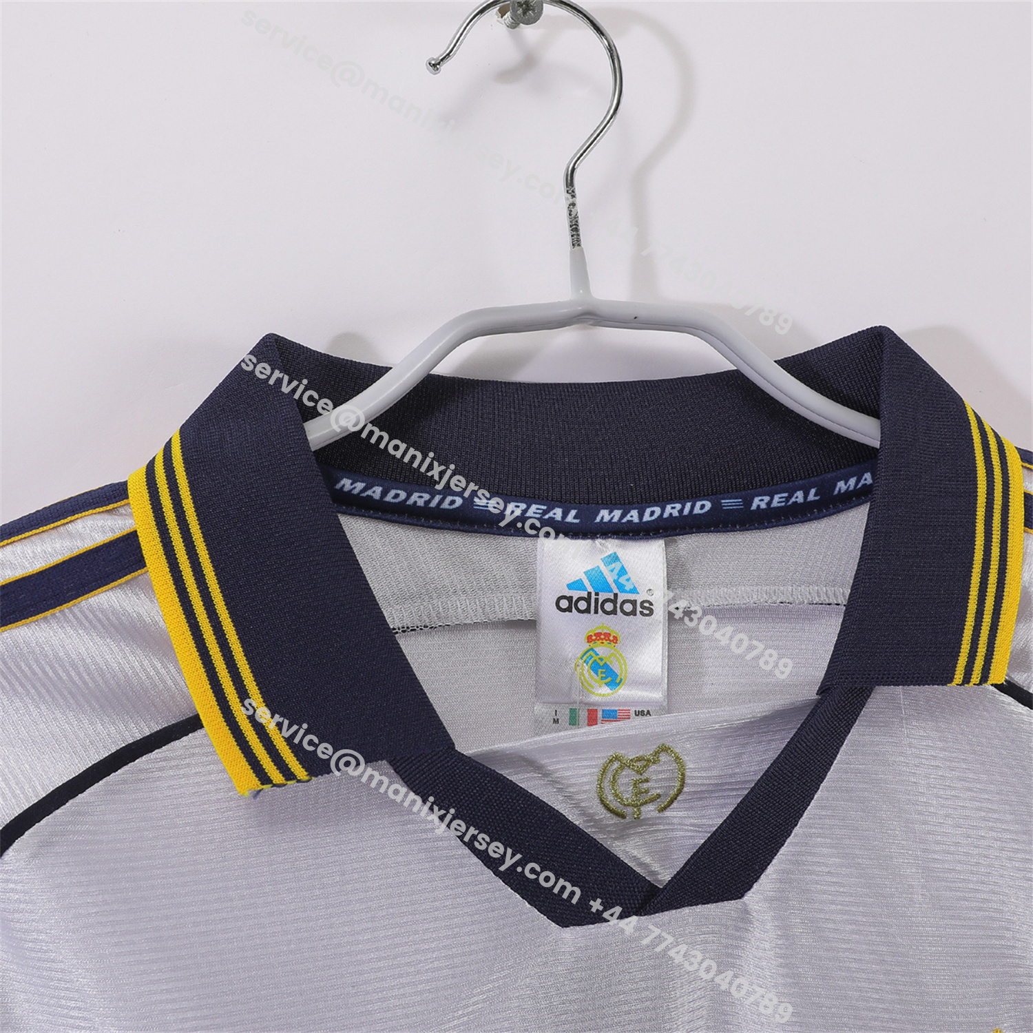 ManixJersey.com | Retro Real Madrid 1998-00 Home Long Sleeves Jersey -Customize Name, Number and Patch | Worldwide Shipping