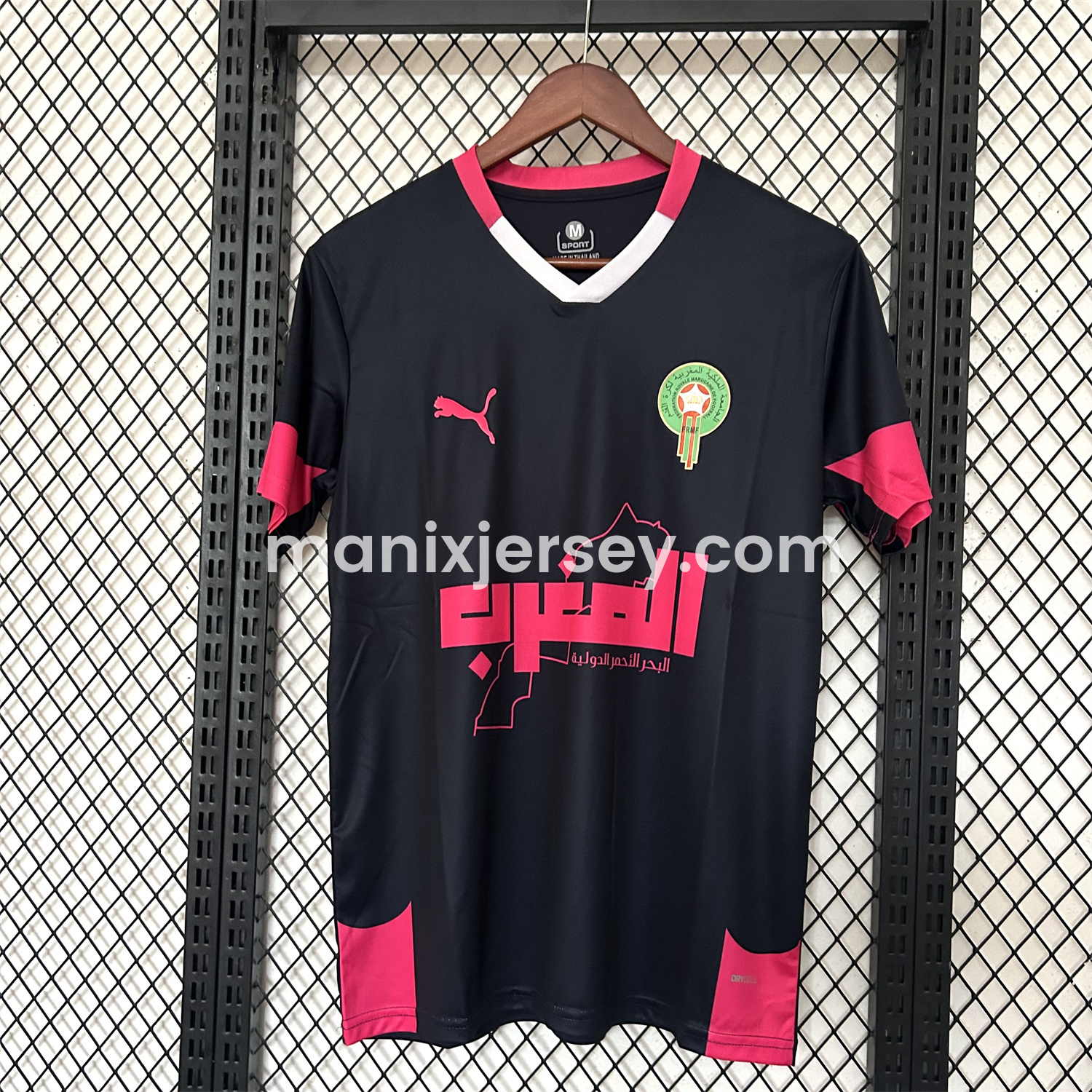 ManixJersey.com | Morocco 25-26 Black Pink Training Jersey - Fans Version -Customize Name, Number and Patch | Worldwide Shipping