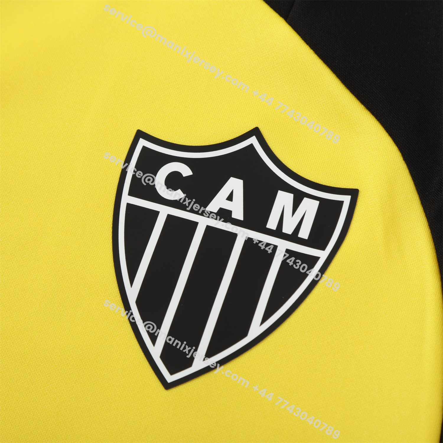 ManixJersey.com | Atletico Mineiro 25-26 Long Sleeve Training Set - Yellow Top & Black Pants -Customize Name, Number and Patch | Worldwide Shipping