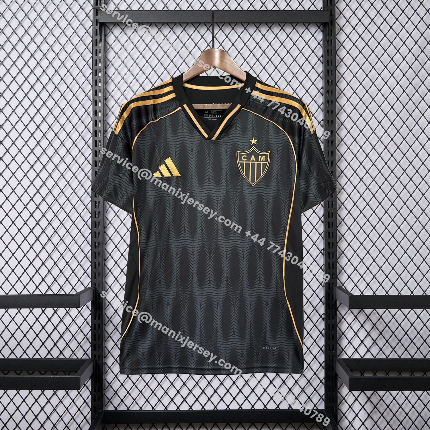 ManixJersey.com | Atletico Mineiro 25-26 Third Black And Gold Jersey - Fans Version -Customize Name, Number and Patch | Worldwide Shipping