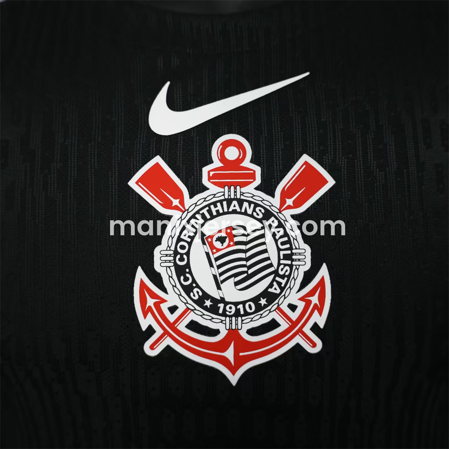 ManixJersey.com | Corinthians 25-26 Black Away Jersey - Player Version -Customize Name, Number and Patch | Worldwide Shipping