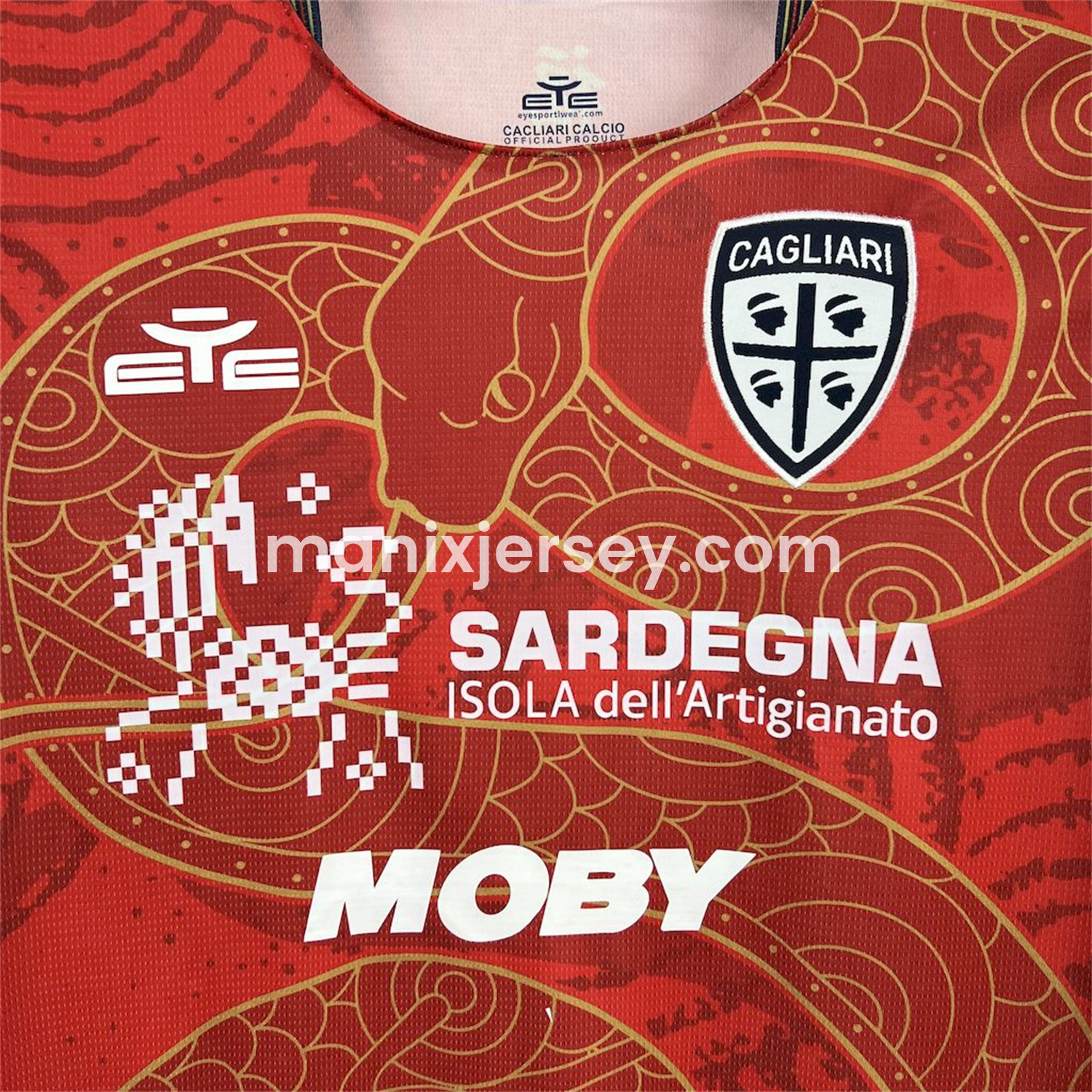 ManixJersey.com | Cagliari Calcio 24-25 Year of the Snake Special Jersey - Fans Version -Customize Name, Number and Patch | Worldwide Shipping