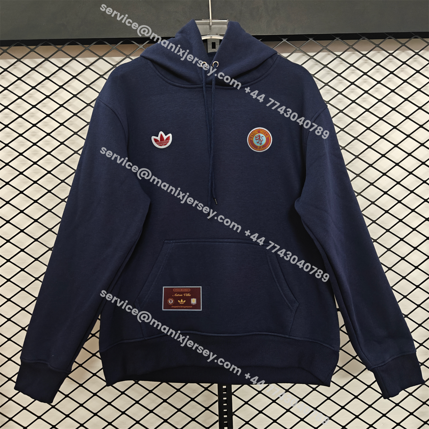 ManixJersey.com | Aston Villa 25-26 Originals Terrace Icon Unisex Pullover Hoodie -Customize Name, Number and Patch | Worldwide Shipping