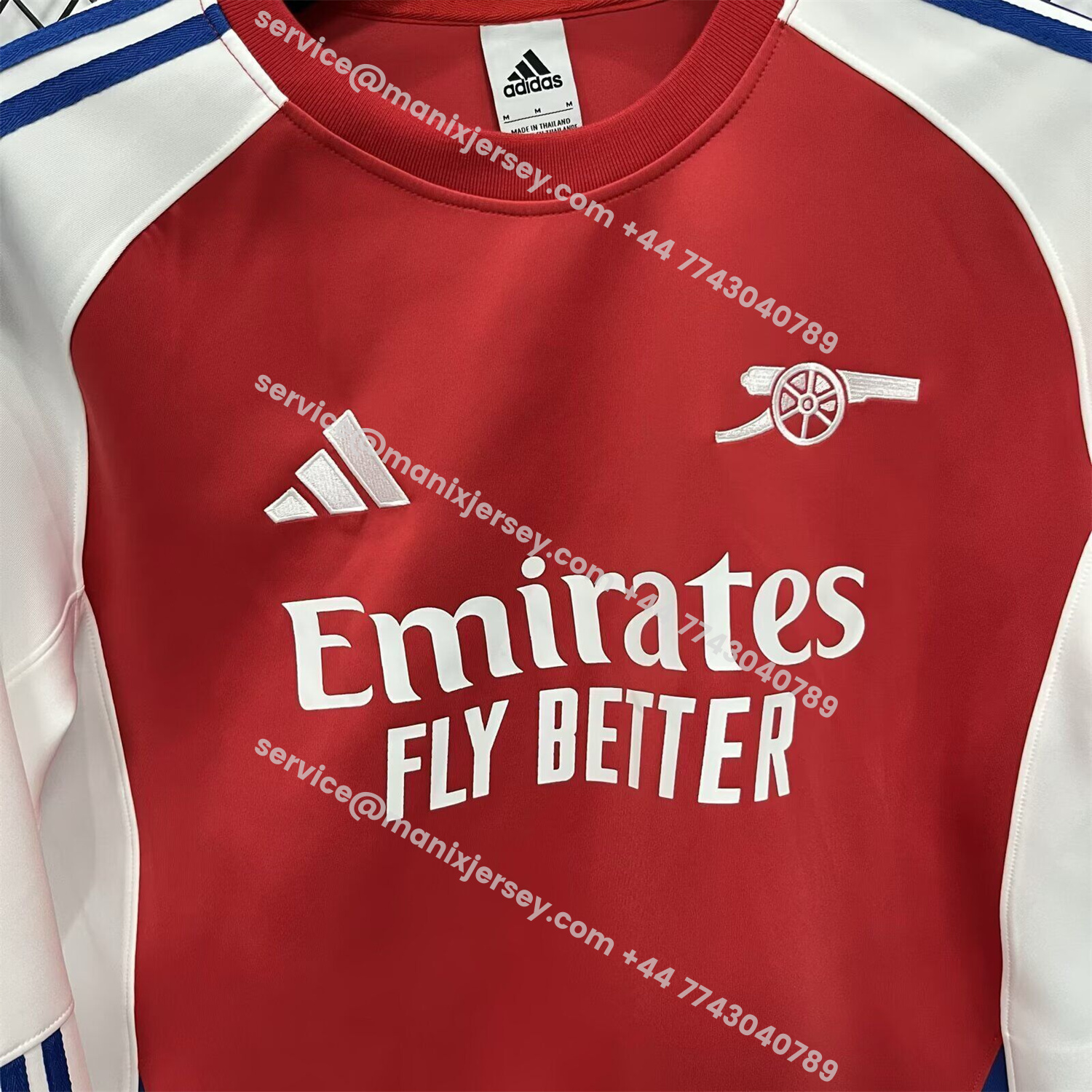 ManixJersey.com | Arsenal 25-26 Home Red Unisex Pullover Hoodie -Customize Name, Number and Patch | Worldwide Shipping