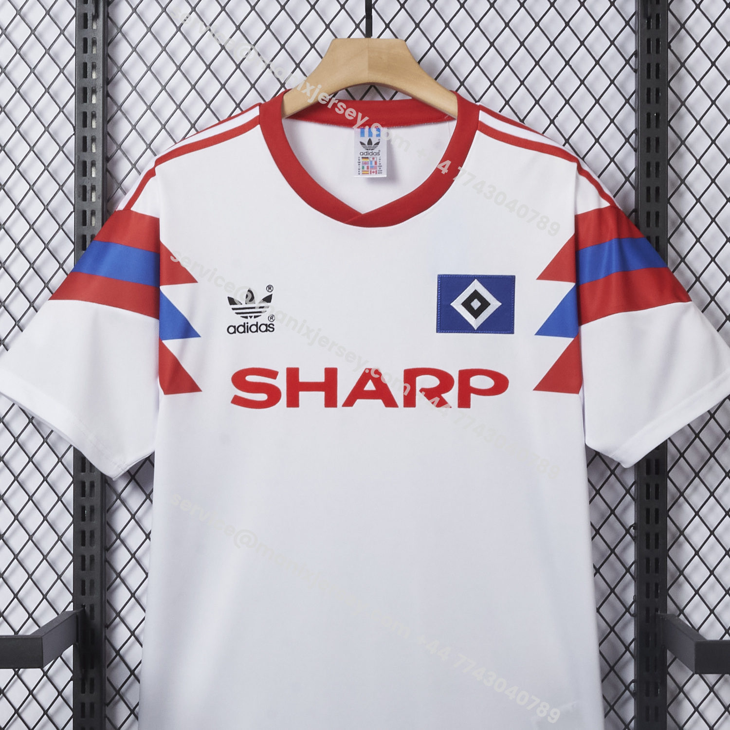 ManixJersey.com | Retro Hamburger SV 1989-90 Home Jersey -Customize Name, Number and Patch | Worldwide Shipping
