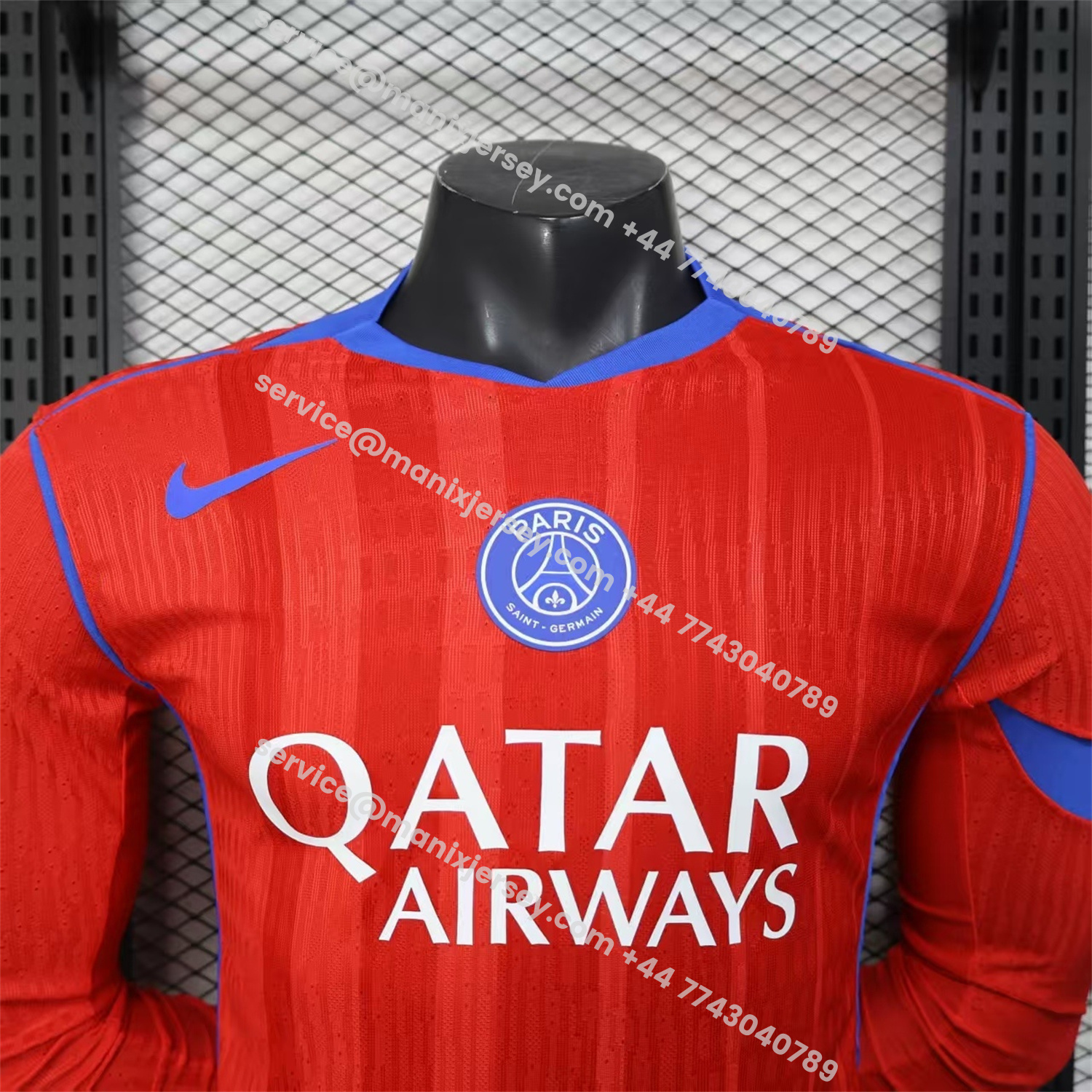 ManixJersey.com | Paris Saint-Germain PSG 25-26 Third Long Sleeves Jersey - Player Version -Customize Name, Number and Patch | Worldwide Shipping