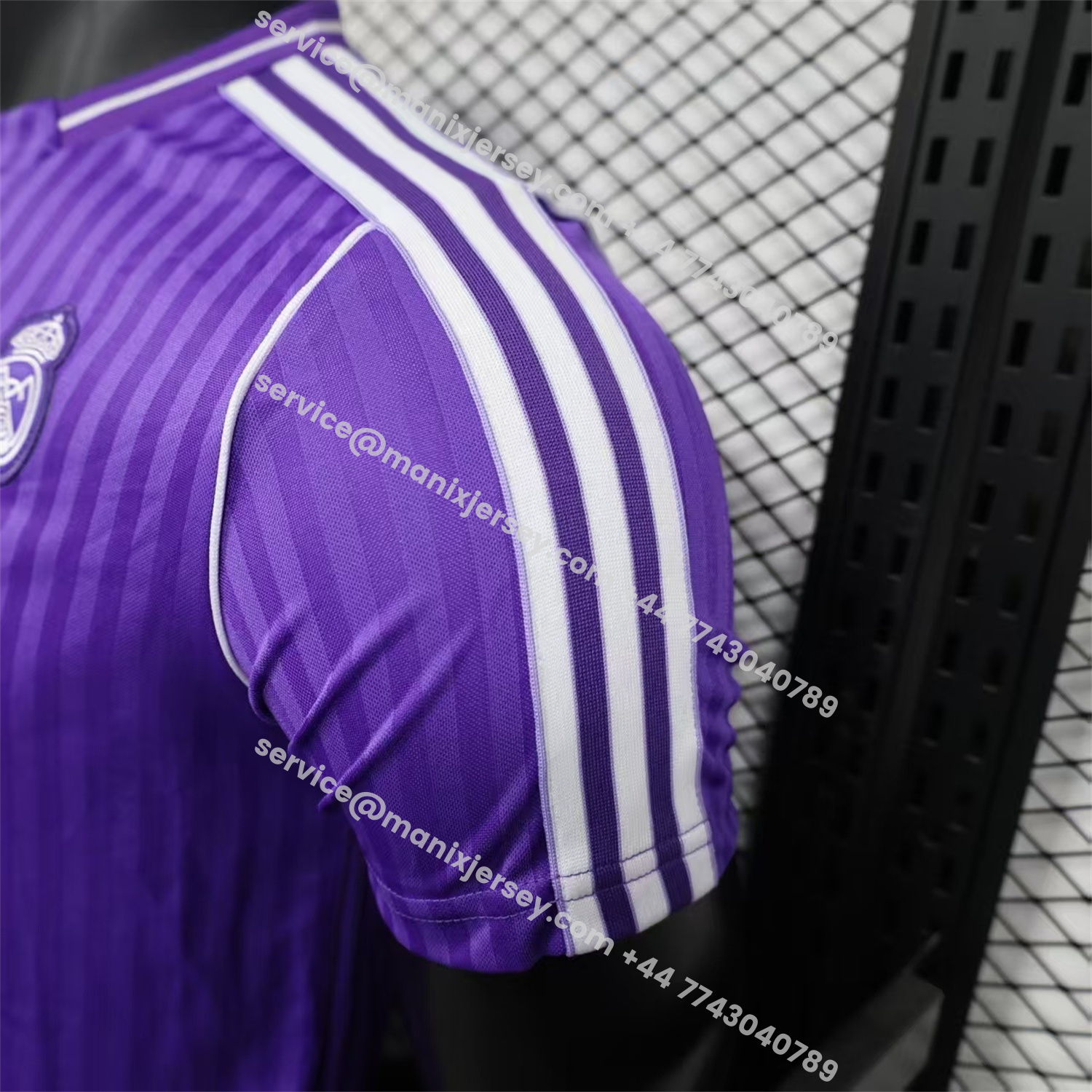 ManixJersey.com | Real Madrid 25-26 Icon Range Trefoil Purple Travel Jersey - Player Version -Customize Name, Number and Patch | Worldwide Shipping