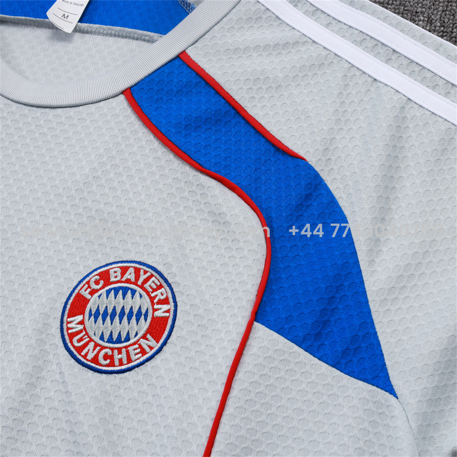 ManixJersey.com | Bayern Munich 25-26 Short-Sleeve Training Set - Grey Throwback Top & Shorts -Customize Name, Number and Patch | Worldwide Shipping