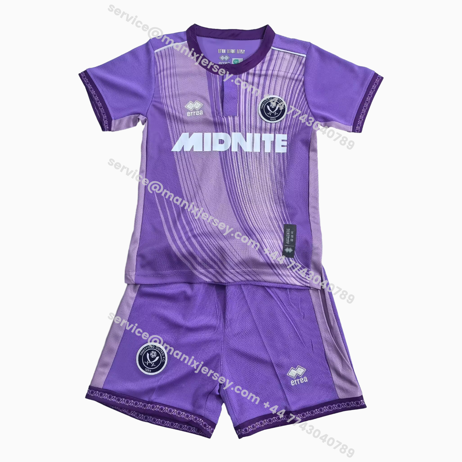 ManixJersey.com | Sheffield United 25-26 Third Purple Kids Kit -Customize Name, Number and Patch | Worldwide Shipping