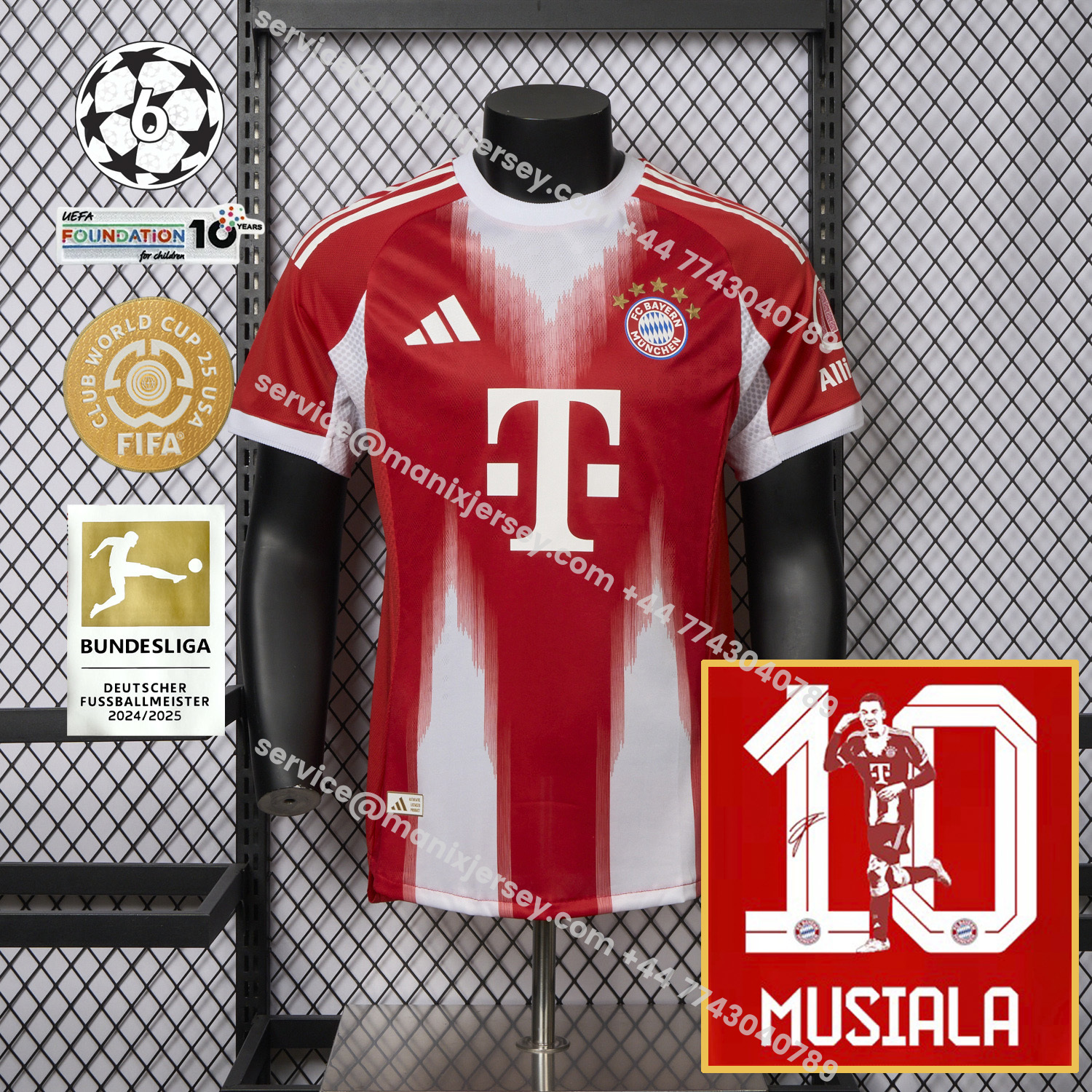 ManixJersey.com | Bayern Munich 25-26 Home Musiala Limited Edition Jersey - Player Version -Customize Name, Number and Patch | Worldwide Shipping