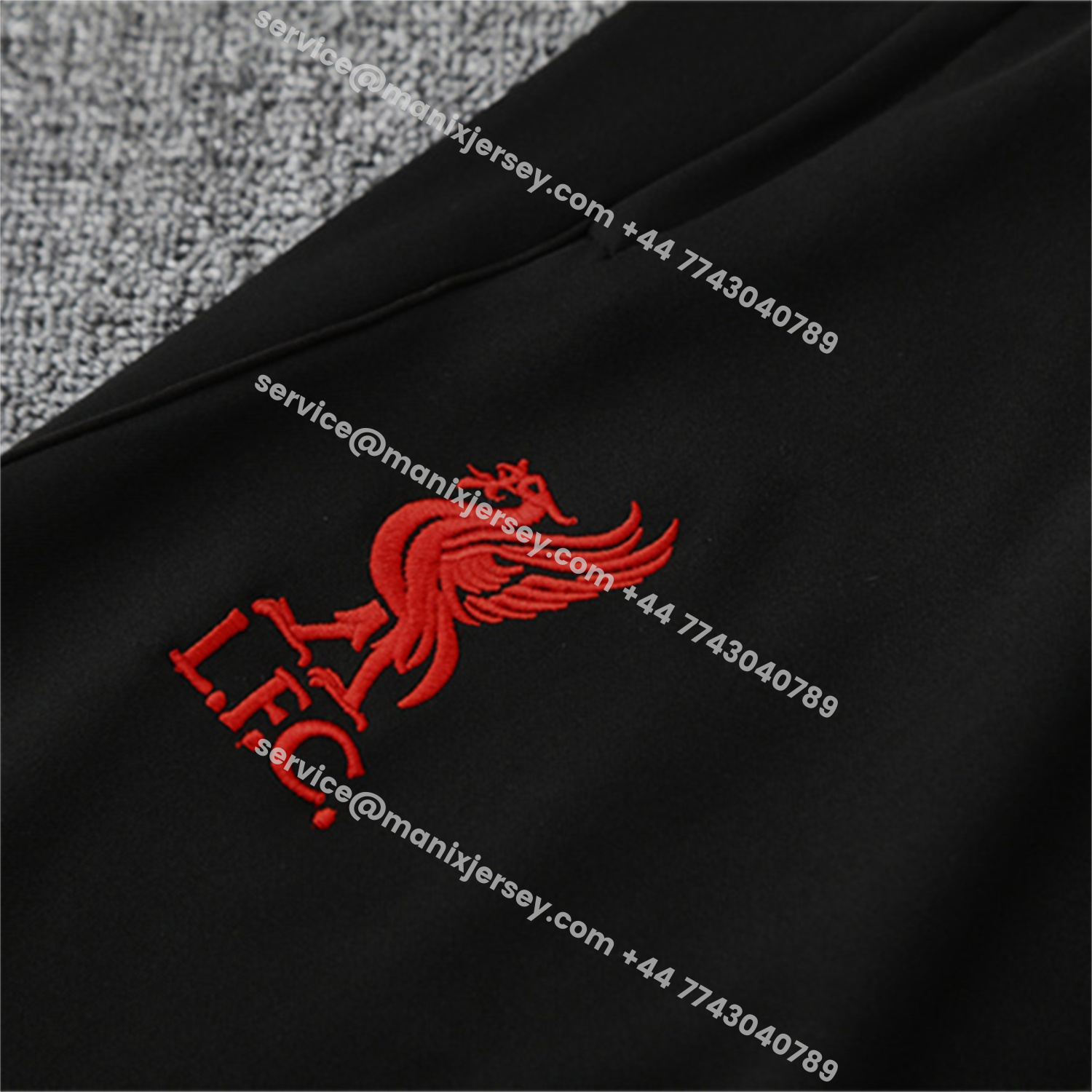 ManixJersey.com | Liver.pool 25-26 Long Sleeve Training Set - Black Top & Black Pants -Customize Name, Number and Patch | Worldwide Shipping
