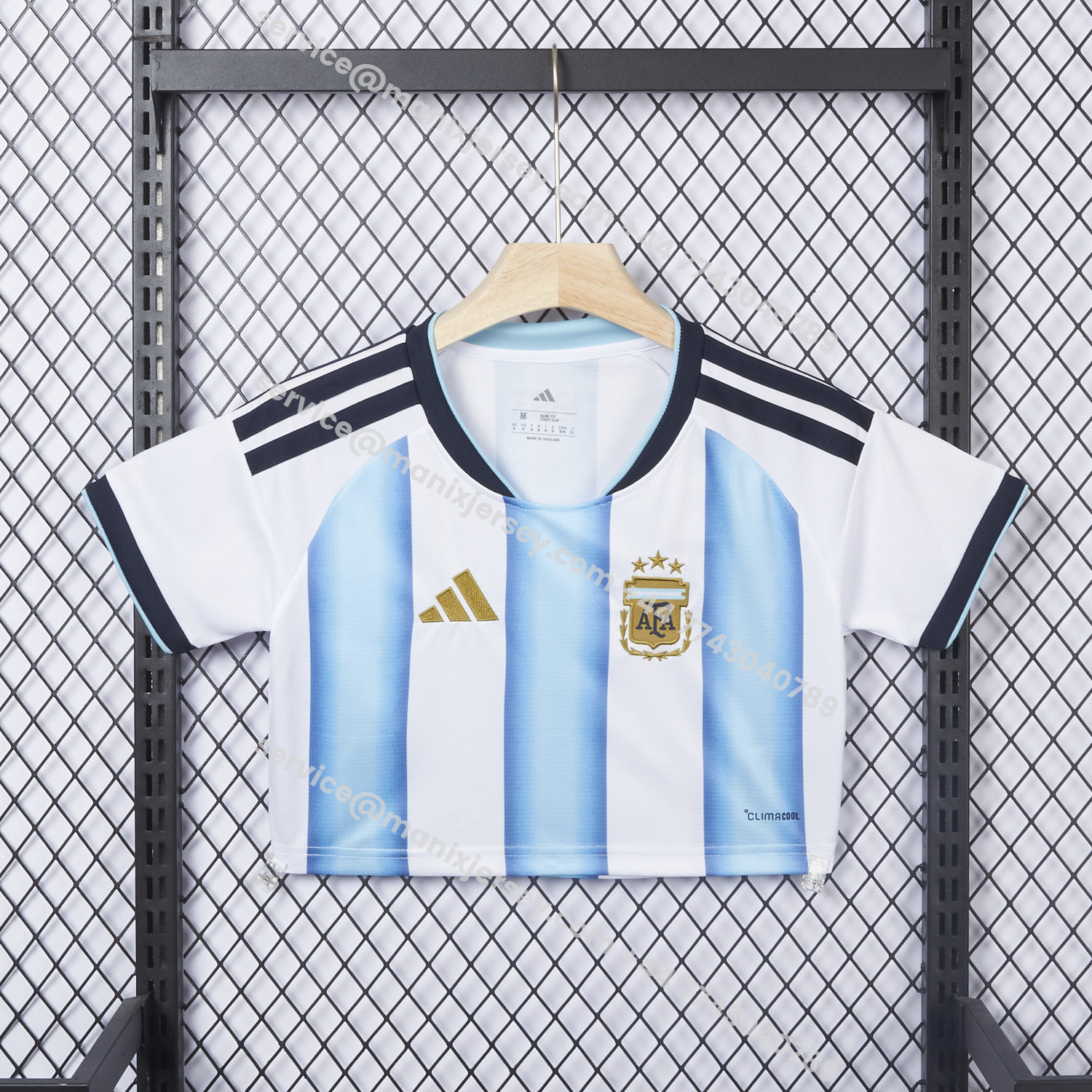ManixJersey.com | Women's Argentina 2026 Home Cropped Jersey -Customize Name, Number and Patch | Worldwide Shipping