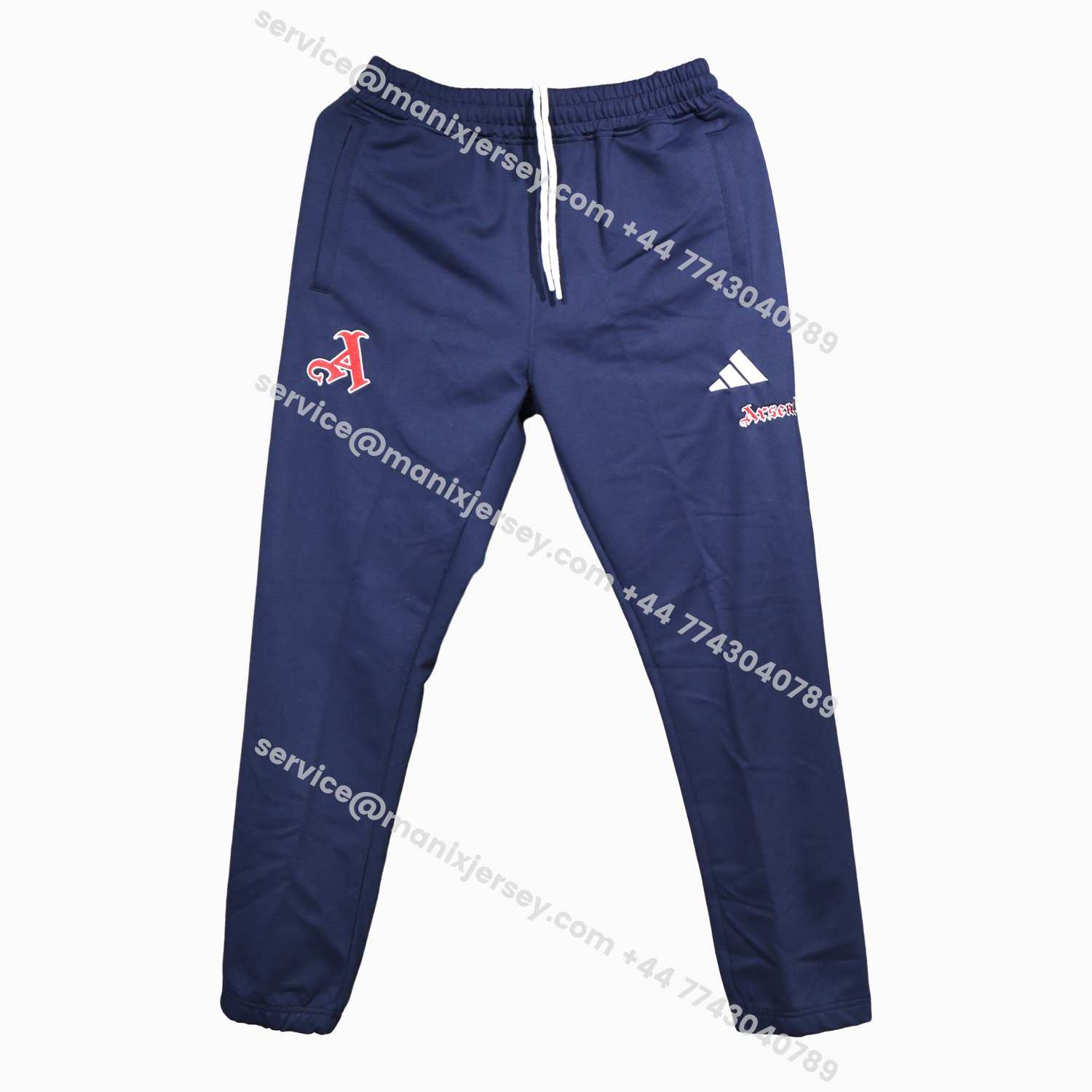 ManixJersey.com | Arsenal 25-26 Pure Color Training Hoodie Set - Deep Blue Hoodie and Deep Blue Pants -Customize Name, Number and Patch | Worldwide Shipping