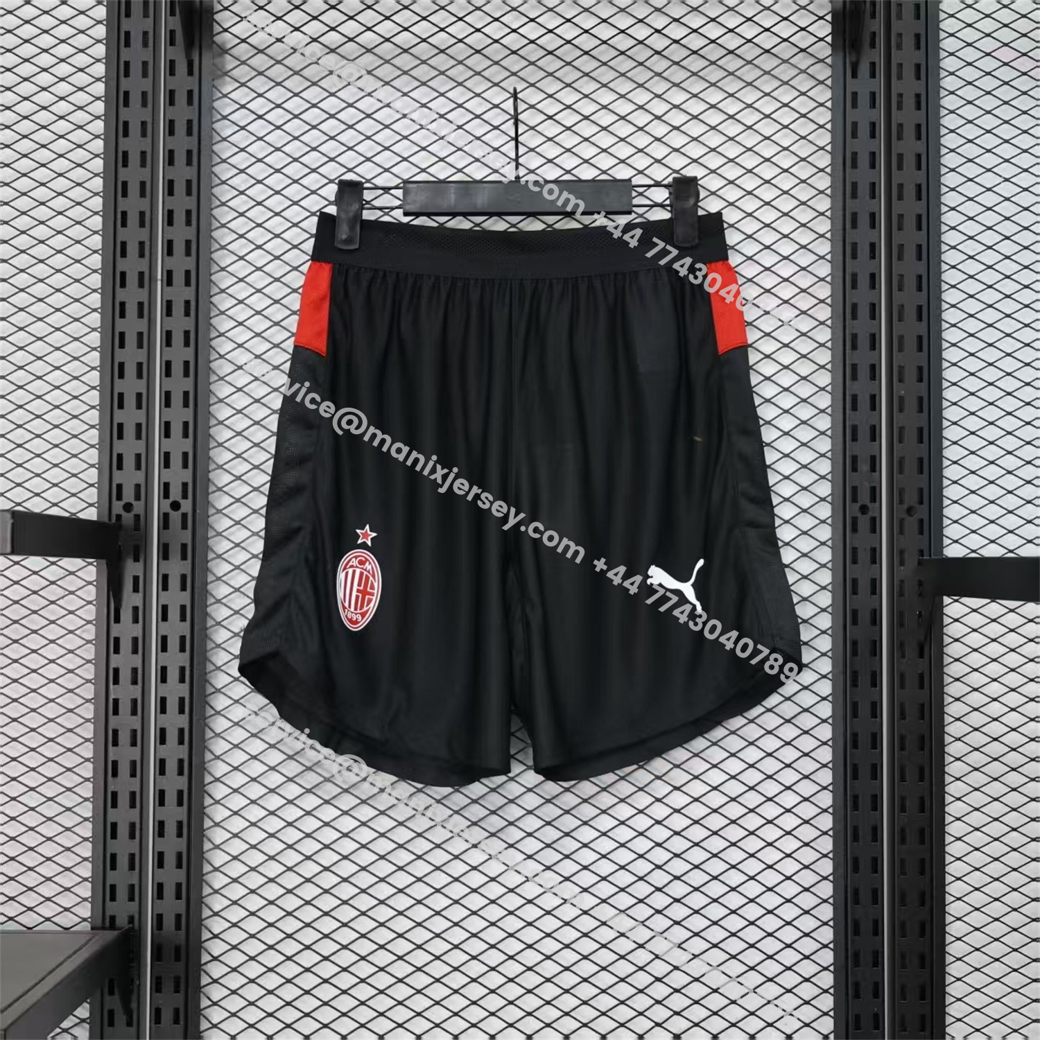 ManixJersey.com | AC Milan 25-26 Home Black Shorts - Player Version -Customize Name, Number and Patch | Worldwide Shipping