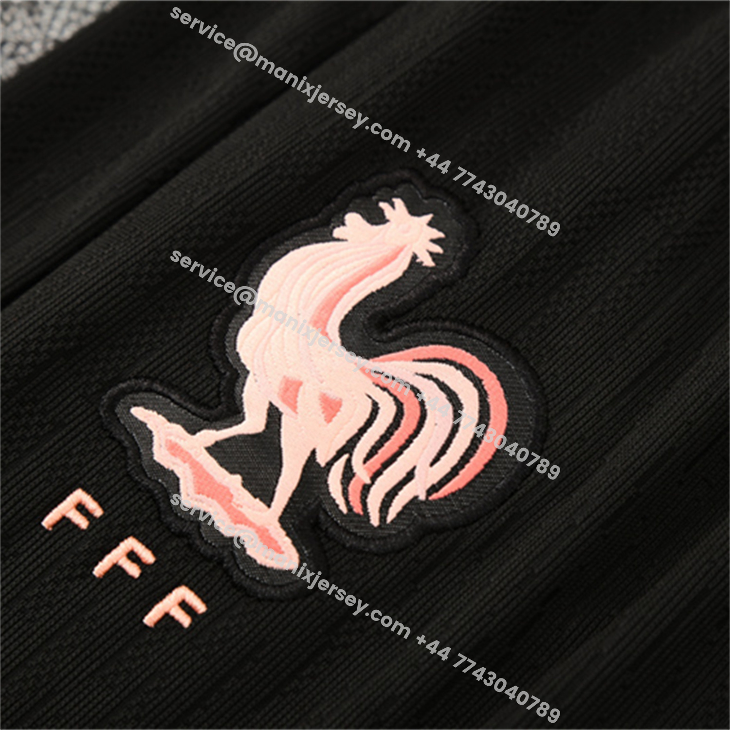 ManixJersey.com | France 25-26 Kids Long Sleeve Training Set - Player Version - Black Top and Pants -Customize Name, Number and Patch | Worldwide Shipping