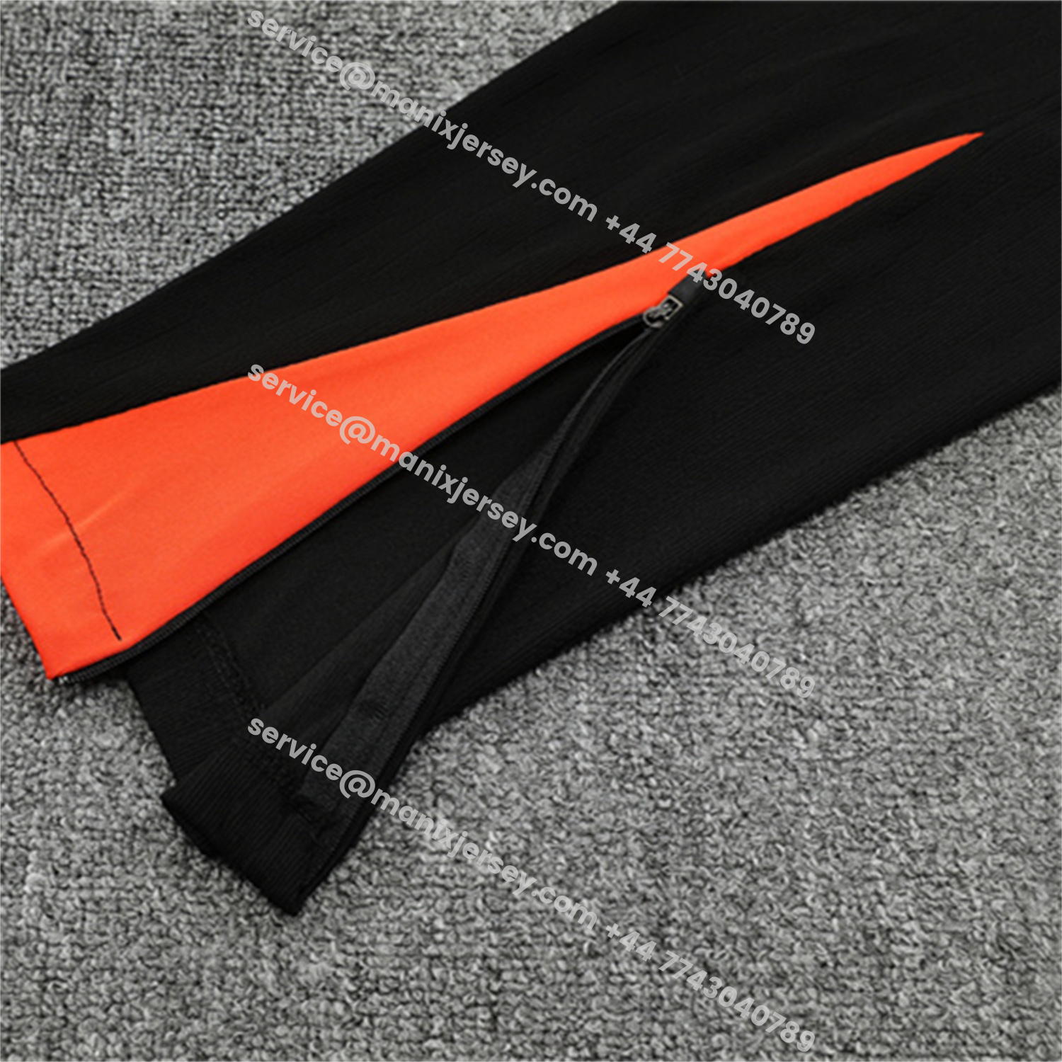 ManixJersey.com | Brazil 25-26 Kids Long Sleeve Training Set - Player Version - Orange Top and Black Pants -Customize Name, Number and Patch | Worldwide Shipping