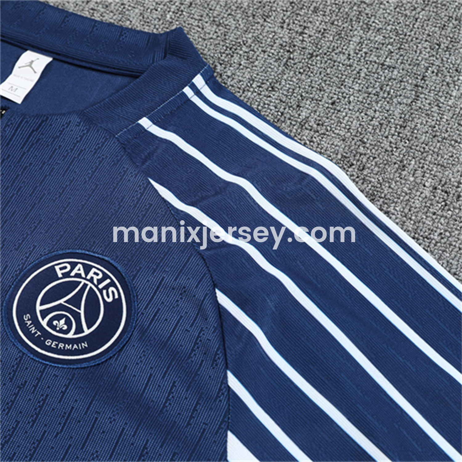 ManixJersey.com | Paris Saint-Germain PSG 25-26 Kids Long Sleeve Training Set - JD White Wing Royal Blue Top and Pants -Customize Name, Number and Patch | Worldwide Shipping