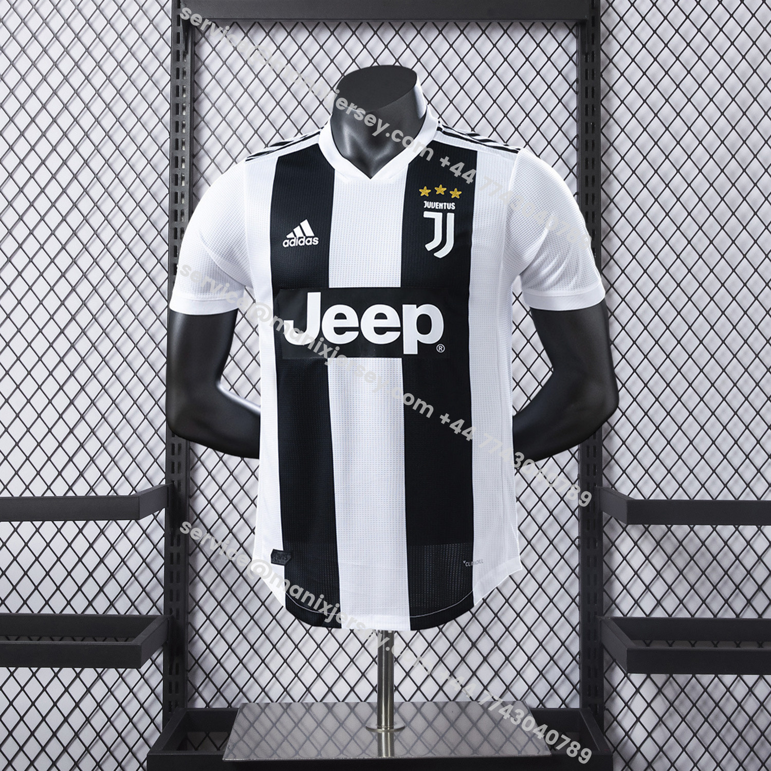 ManixJersey.com | Retro Juventus 2018-19 Home Jersey - Player Version -Customize Name, Number and Patch | Worldwide Shipping