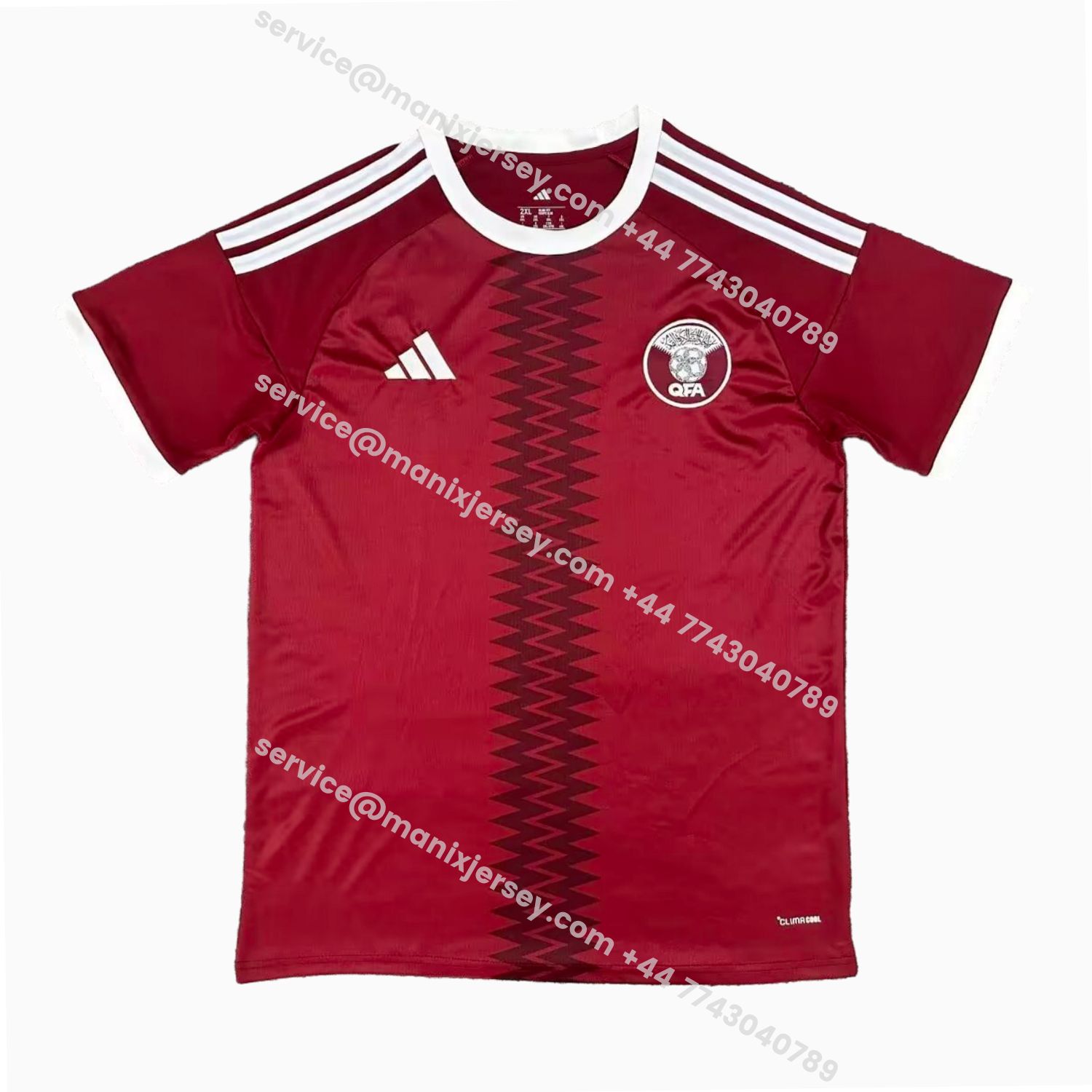 ManixJersey.com | Qatar 2026 Home Jersey - Fans Version -Customize Name, Number and Patch | Worldwide Shipping
