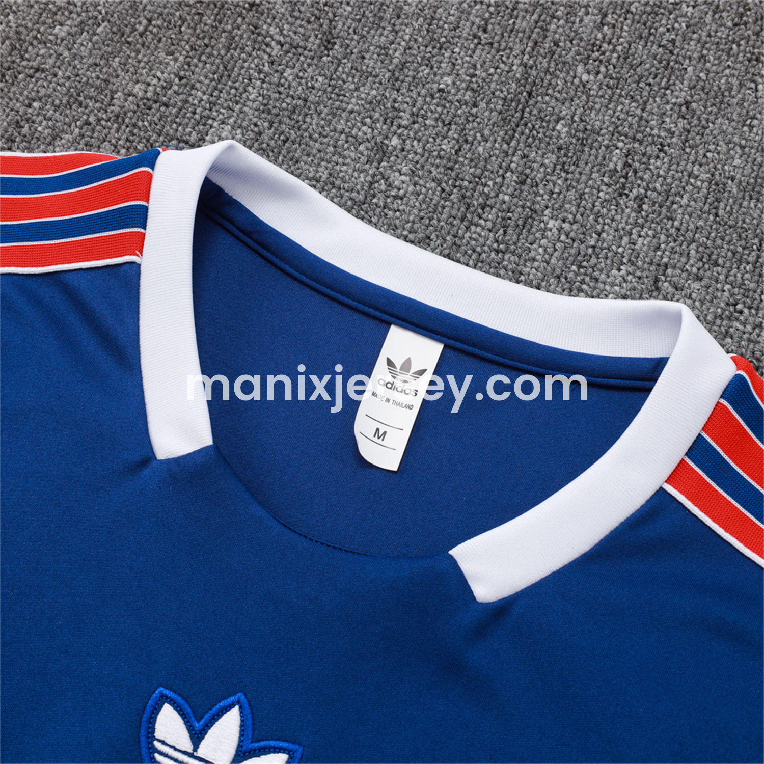 ManixJersey.com | Arsenal 25-26 Throwback Trefoil Vest Training Set - Royal Blue Vest and Shorts -Customize Name, Number and Patch | Worldwide Shipping