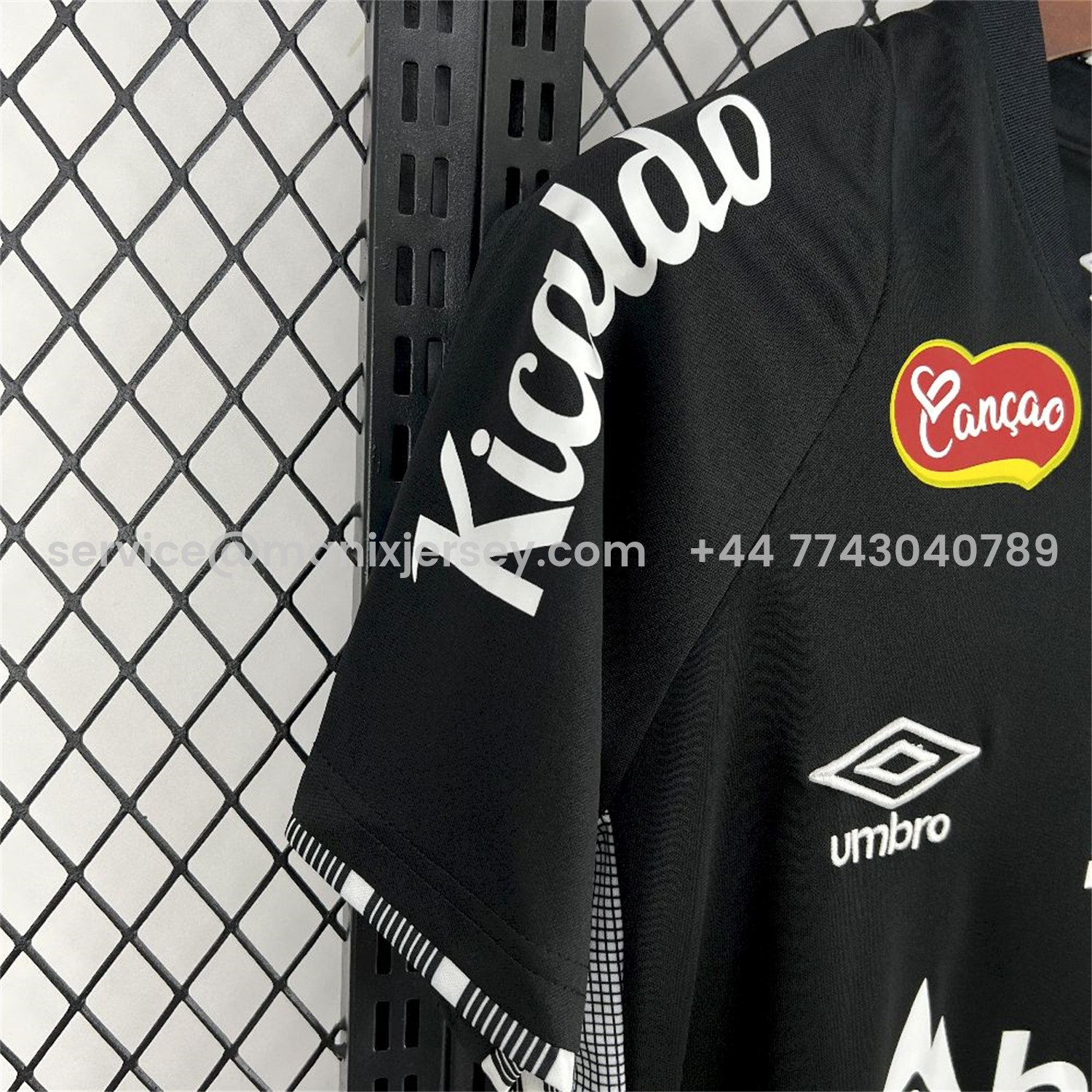 ManixJersey.com | Santos 25-26 Black Goalkeeper Jersey with Sponsors - Fans Version -Customize Name, Number and Patch | Worldwide Shipping