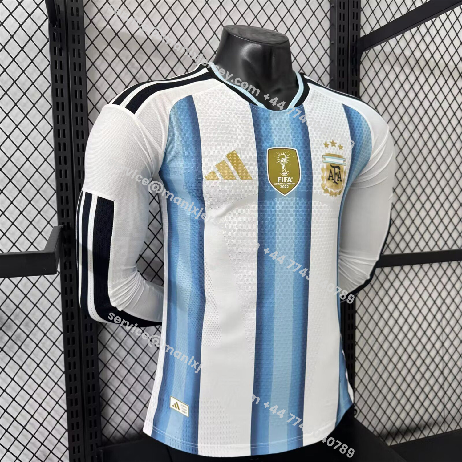 ManixJersey.com | Argentina 2026 Home Long Sleeves Jersey - Player Version -Customize Name, Number and Patch | Worldwide Shipping