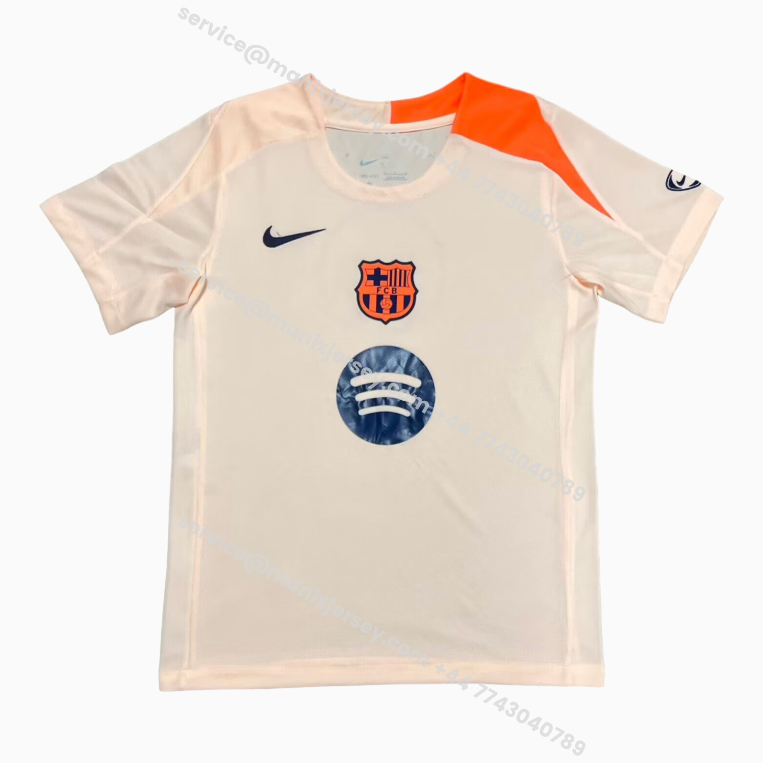 ManixJersey.com | Barcelona 25-26 Light Pink Training Jersey - Fans Version -Customize Name, Number and Patch | Worldwide Shipping
