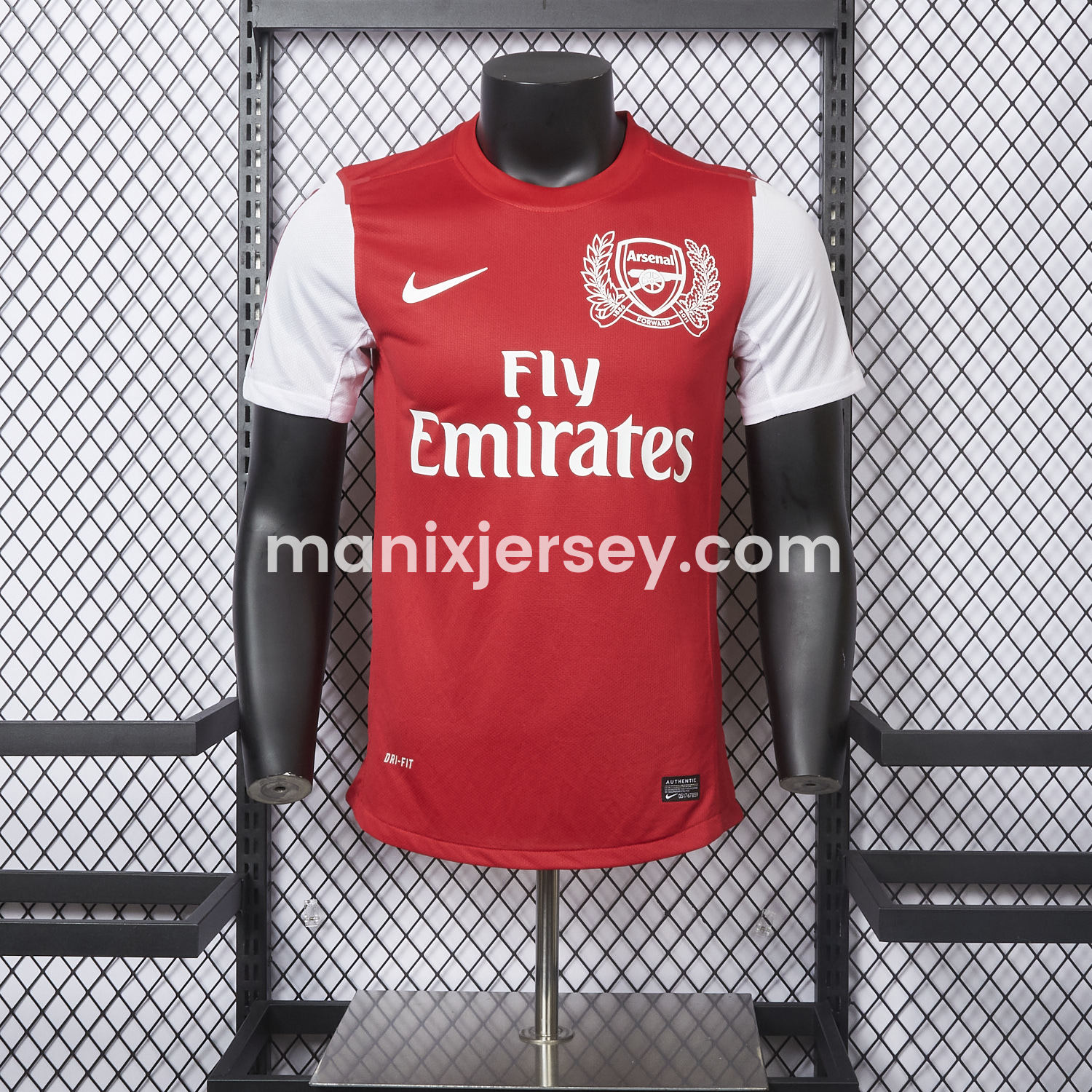 ManixJersey.com | Retro Arsenal 2011-12 Home Jersey - Player Version -Customize Name, Number and Patch | Worldwide Shipping