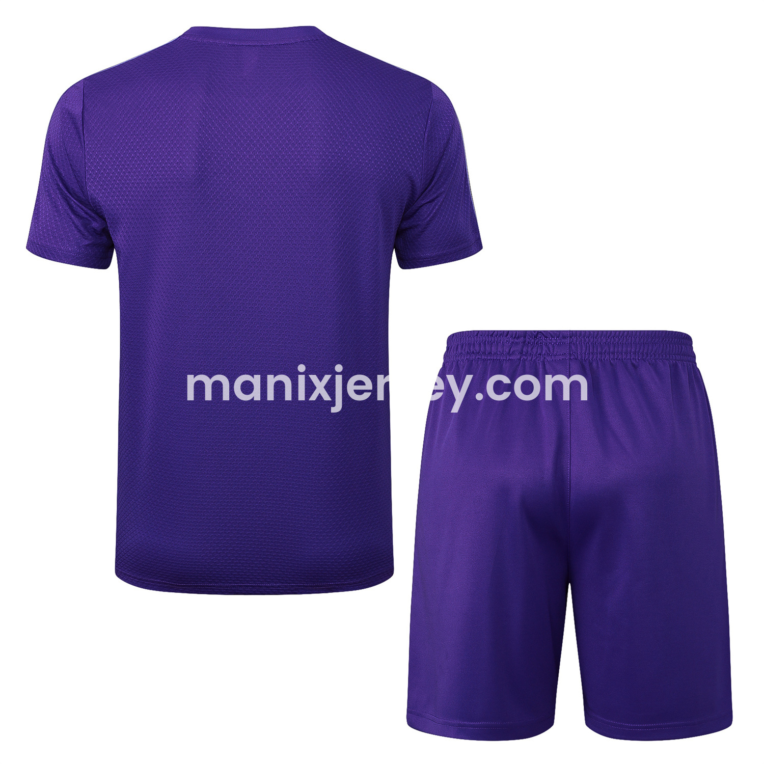 ManixJersey.com | Real Madrid 25-26 Throwback Trefoil Short-Sleeve Training Set - Purple -Customize Name, Number and Patch | Worldwide Shipping