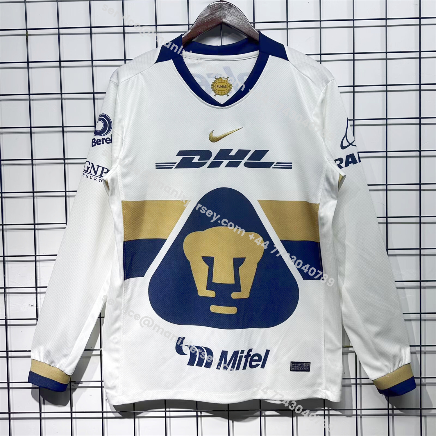 ManixJersey.com | Pumas UNAM 25-26 Home Long Sleeves Jersey - Fans Version -Customize Name, Number and Patch | Worldwide Shipping