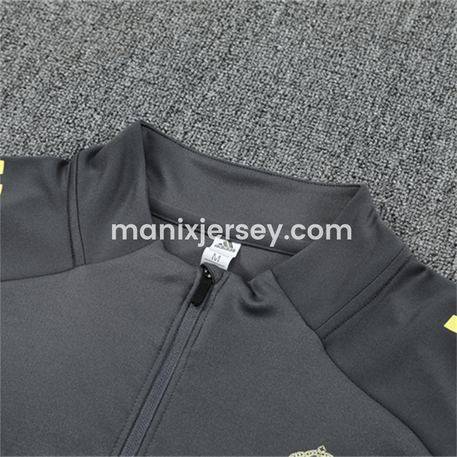 ManixJersey.com | Real Madrid 25-26 Kid Long Sleeves Training Set - Gray Top & Gray Pants -Customize Name, Number and Patch | Worldwide Shipping
