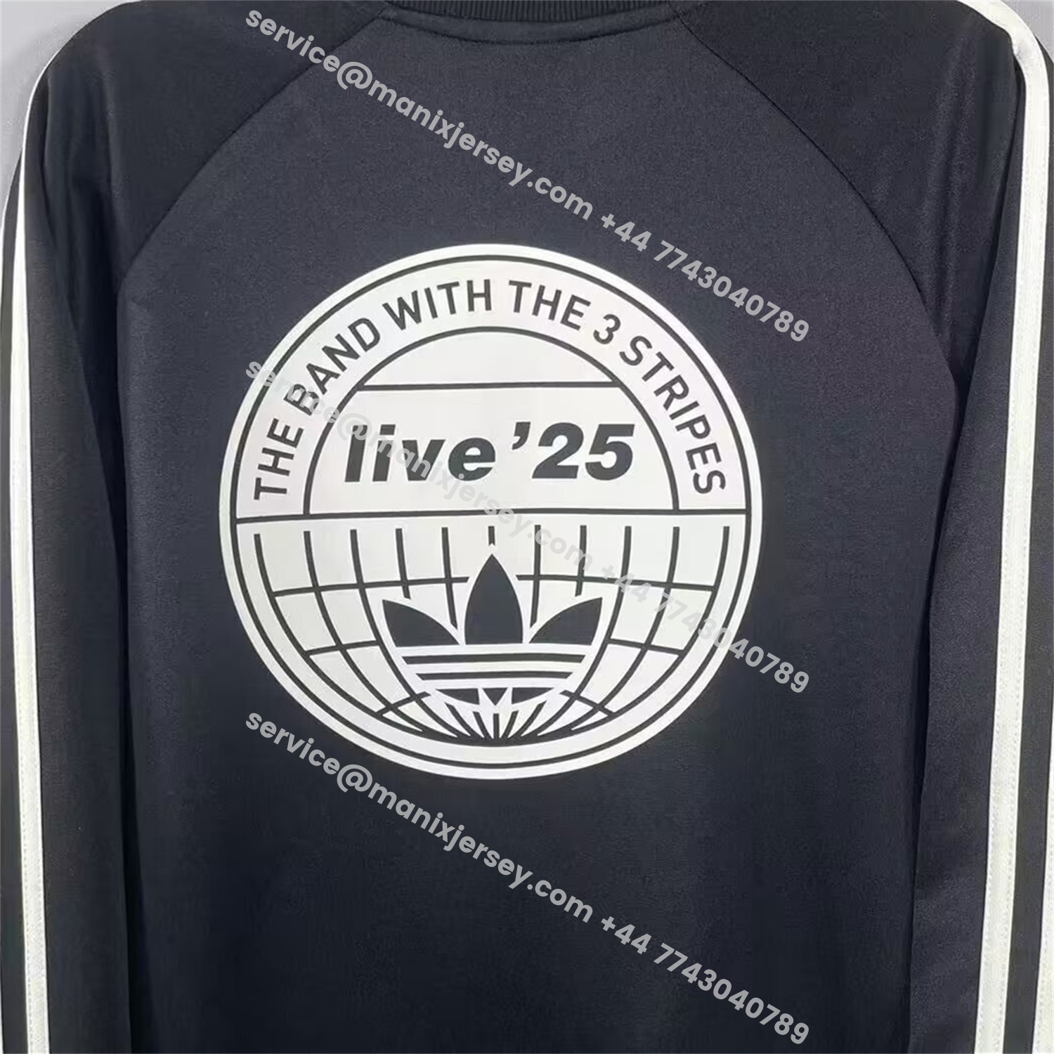 ManixJersey.com | Adidas 25-26 Oasis Originals Tour Black Long Sleeves Jersey - Fans Version -Customize Name, Number and Patch | Worldwide Shipping