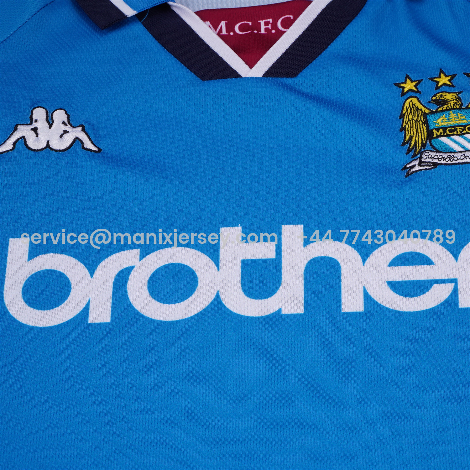ManixJersey.com | Retro Manchester City 1997-98 Home Kids Kit -Customize Name, Number and Patch | Worldwide Shipping
