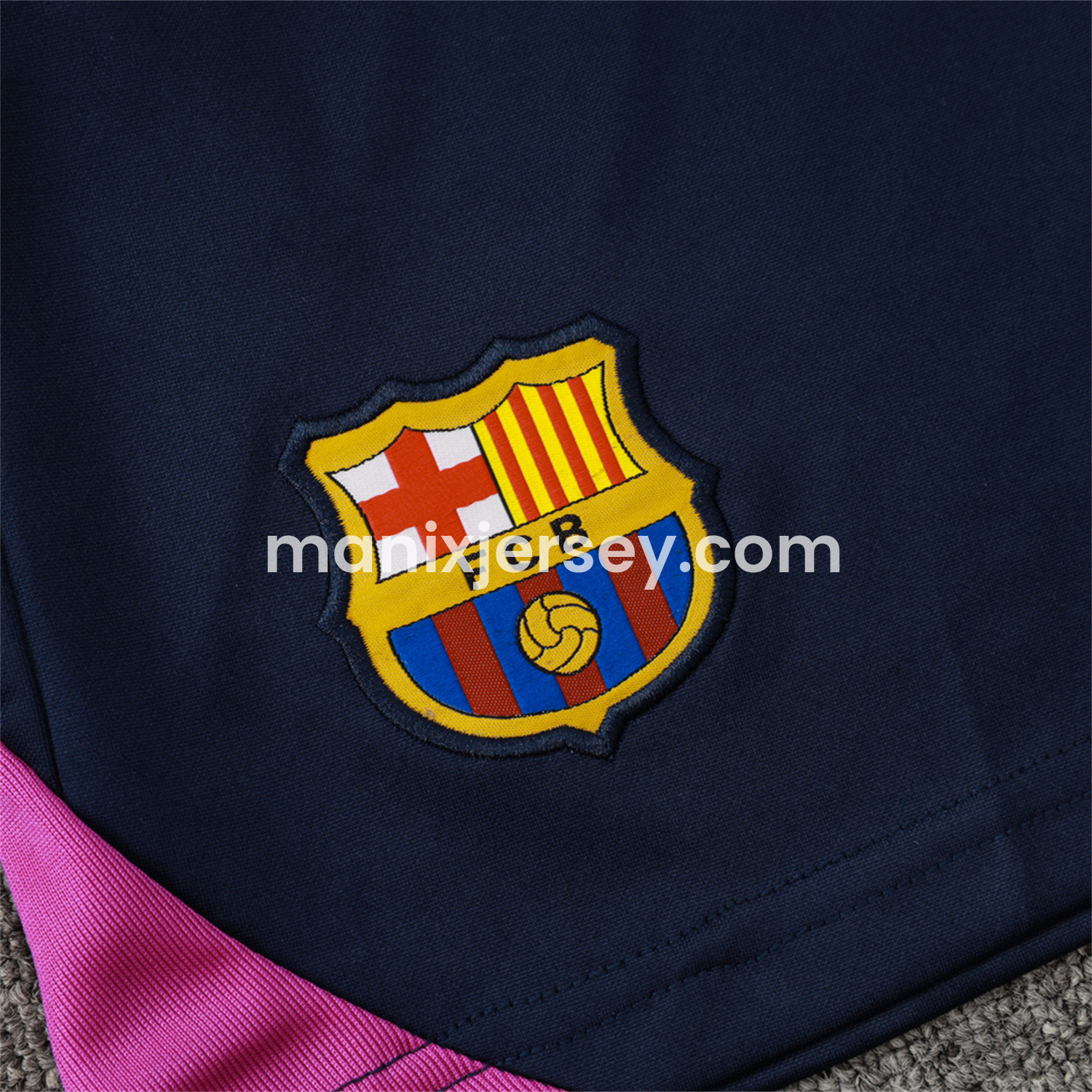 ManixJersey.com | Barcelona 25-26 Vest Training Set - Deep Blue Black Vest and Shorts -Customize Name, Number and Patch | Worldwide Shipping