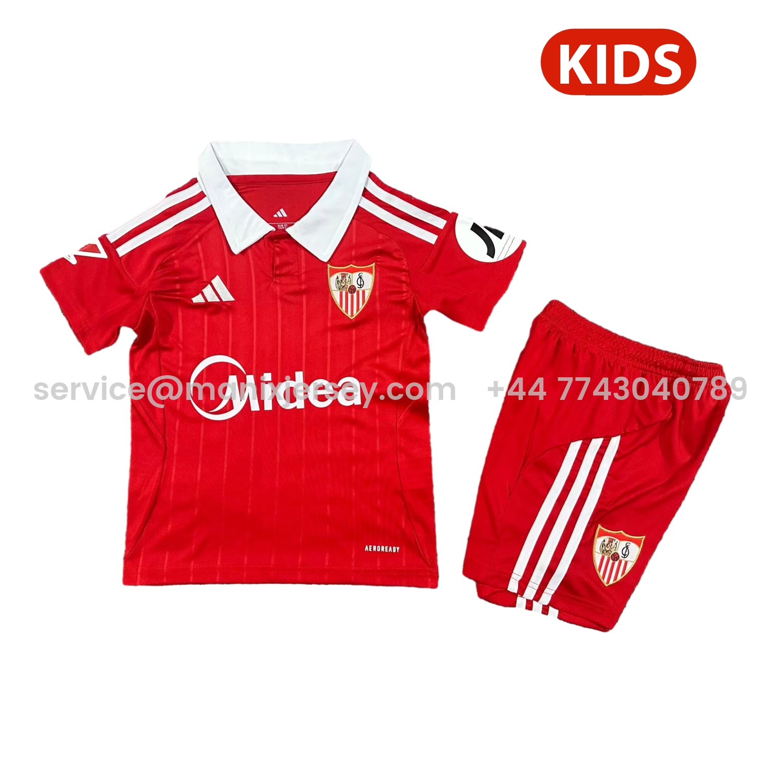 ManixJersey.com | Sevilla 25-26 Away Kids Kit -Customize Name, Number and Patch | Worldwide Shipping