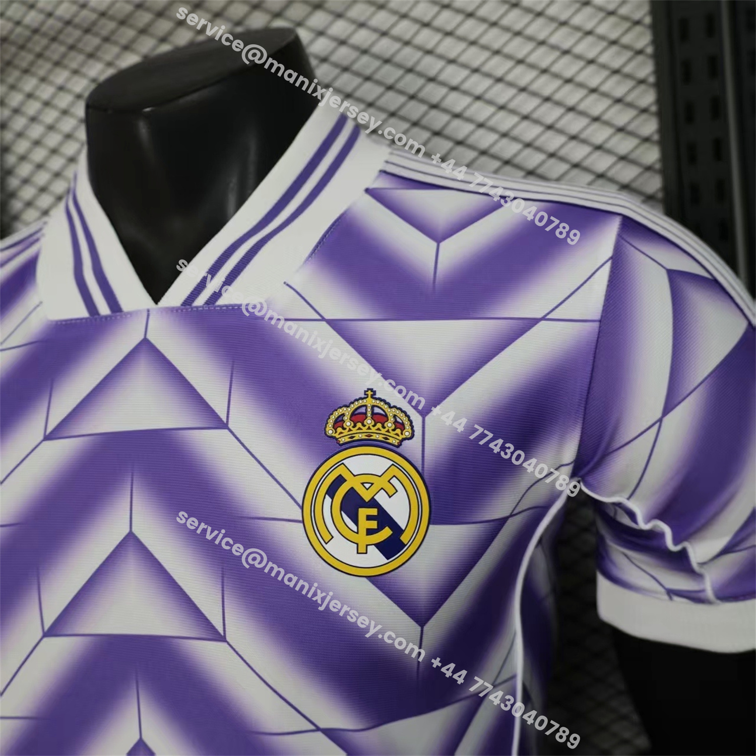 ManixJersey.com | Real Madrid 25-26 Refracted Purple Light White Special Jersey - Player Version -Customize Name, Number and Patch | Worldwide Shipping