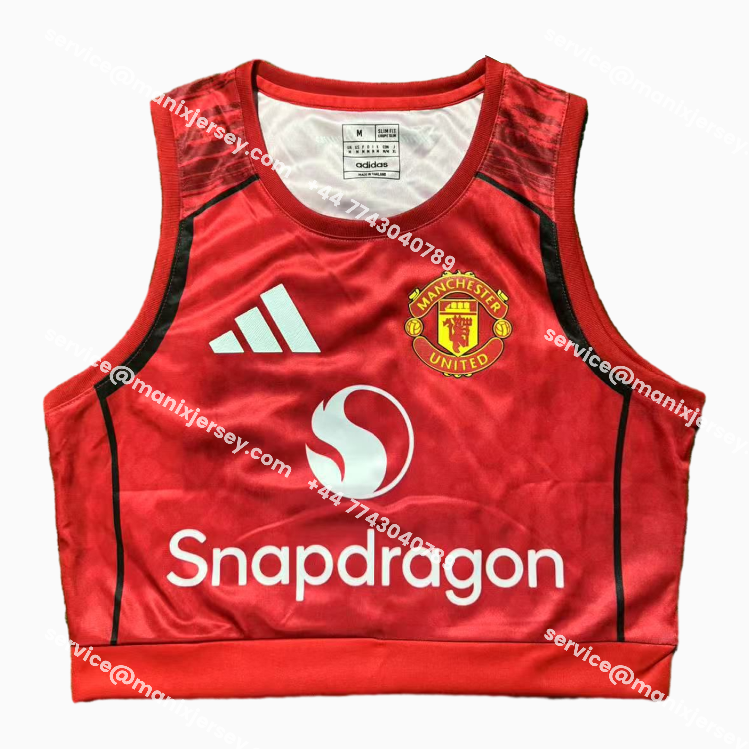ManixJersey.com | Women's Manchester United 25-26 Home Yoga Vest -Customize Name, Number and Patch | Worldwide Shipping