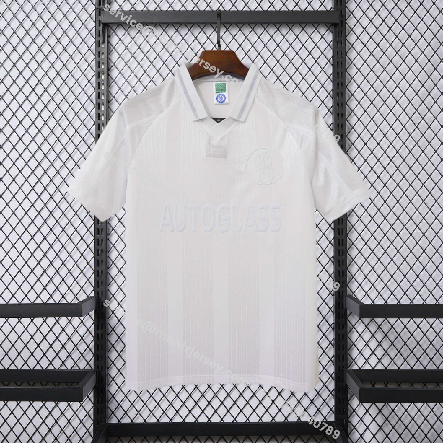 ManixJersey.com | Retro C.H.E.L.S.E.A 1998 Pure White Special Jersey -Customize Name, Number and Patch | Worldwide Shipping