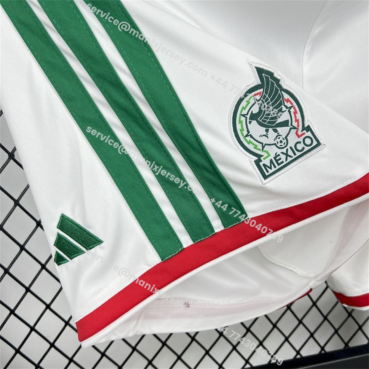 ManixJersey.com | Mexico 2026 Home White Shorts - Fans Version -Customize Name, Number and Patch | Worldwide Shipping