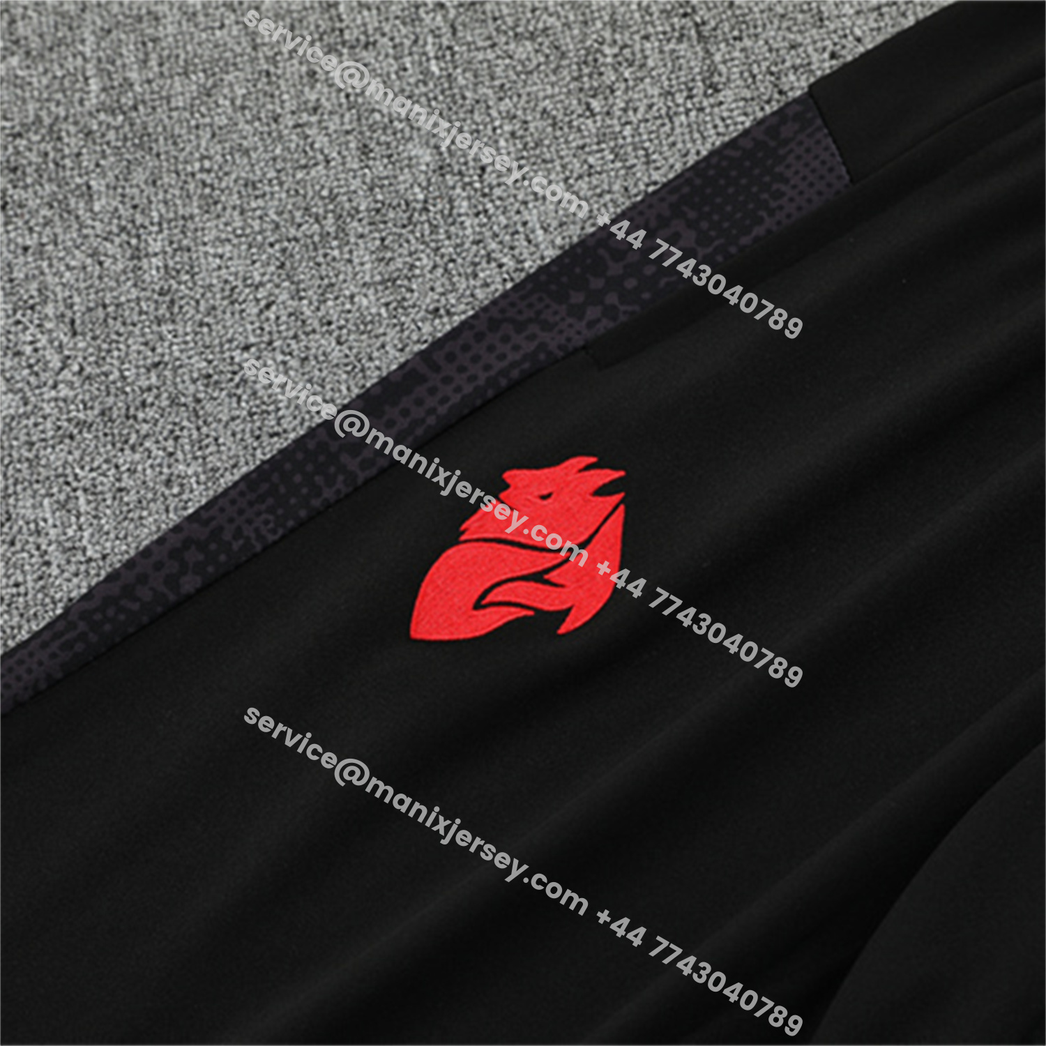 ManixJersey.com | AC Milan 25-26 Kids Long Sleeve Training Set - Black Top & Black Pants -Customize Name, Number and Patch | Worldwide Shipping