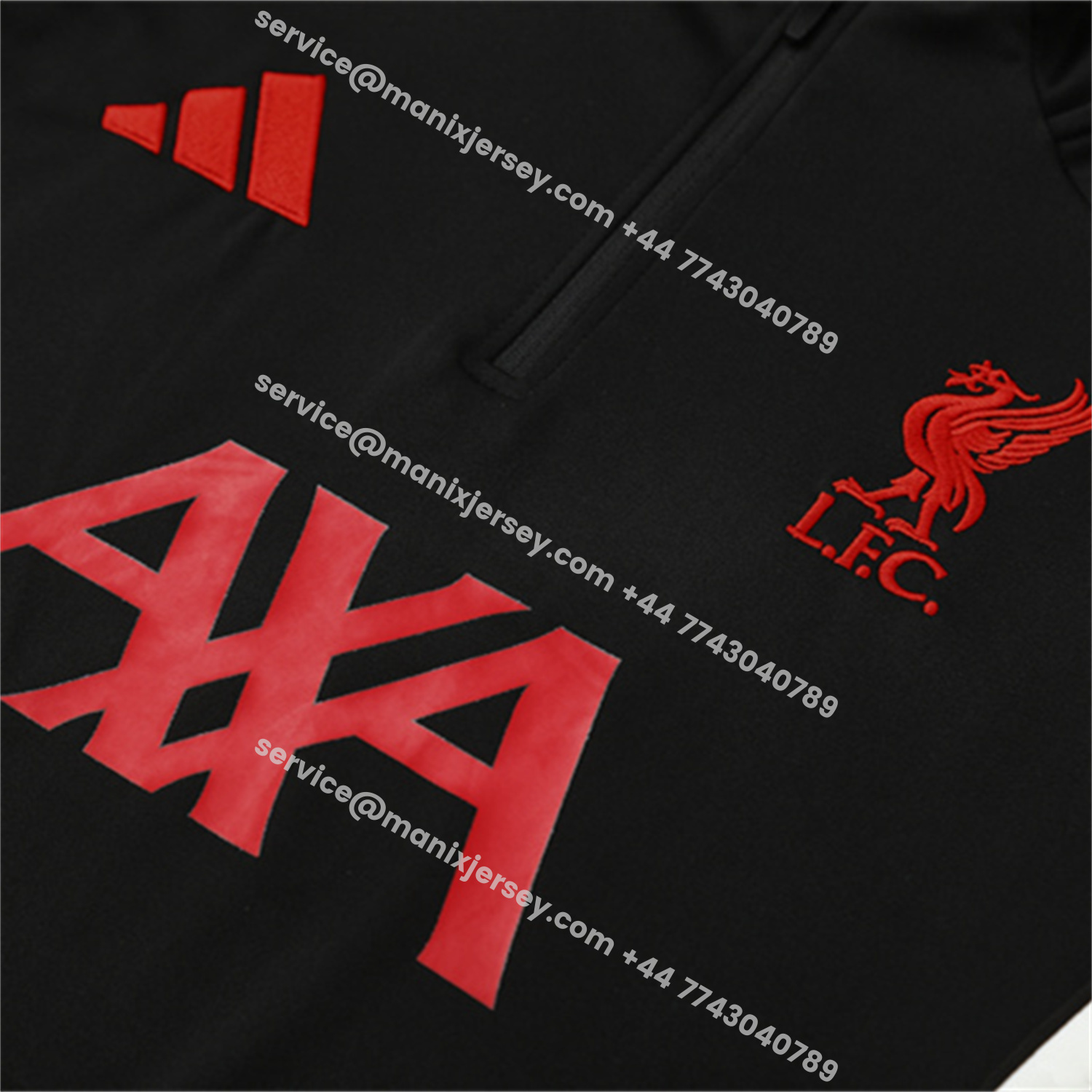 ManixJersey.com | Liver.pool 25-26 Long Sleeve Training Set - Black Top & Black Pants -Customize Name, Number and Patch | Worldwide Shipping