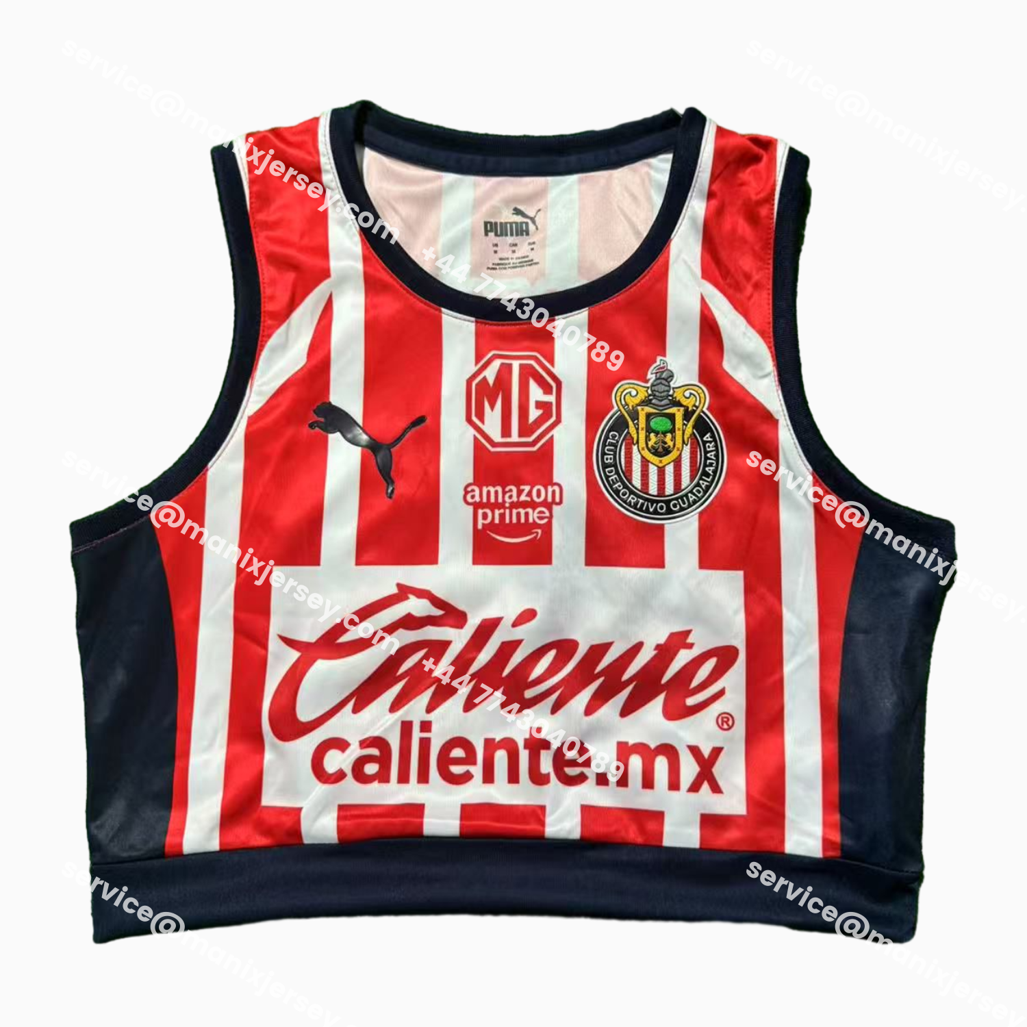 ManixJersey.com | Women's Chivas de Guadalajara 25-26 Home Yoga Vest -Customize Name, Number and Patch | Worldwide Shipping