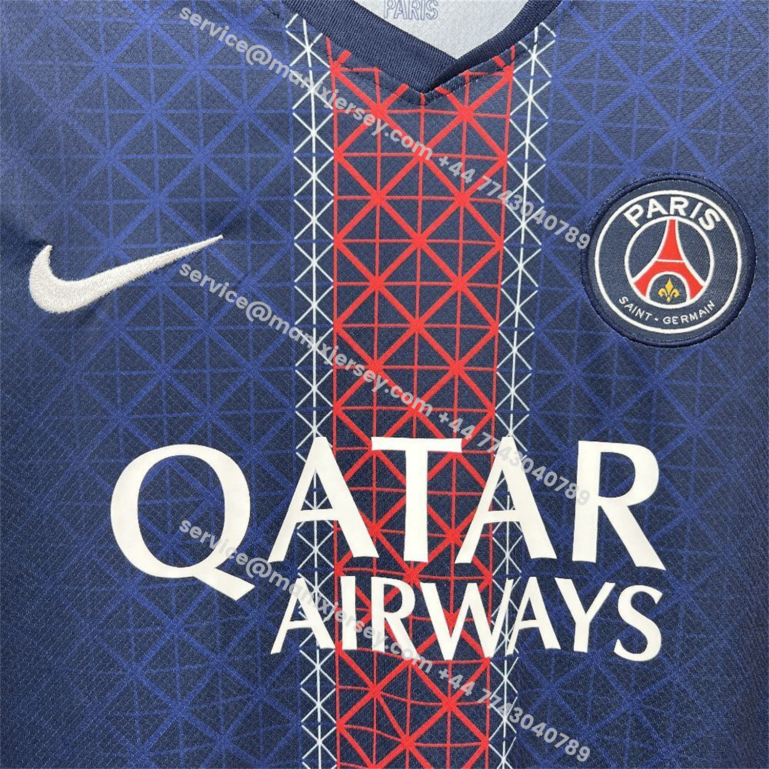 ManixJersey.com | Paris Saint-Germain PSG 25-26 Home Long Sleeves Jersey - Fans Version -Customize Name, Number and Patch | Worldwide Shipping