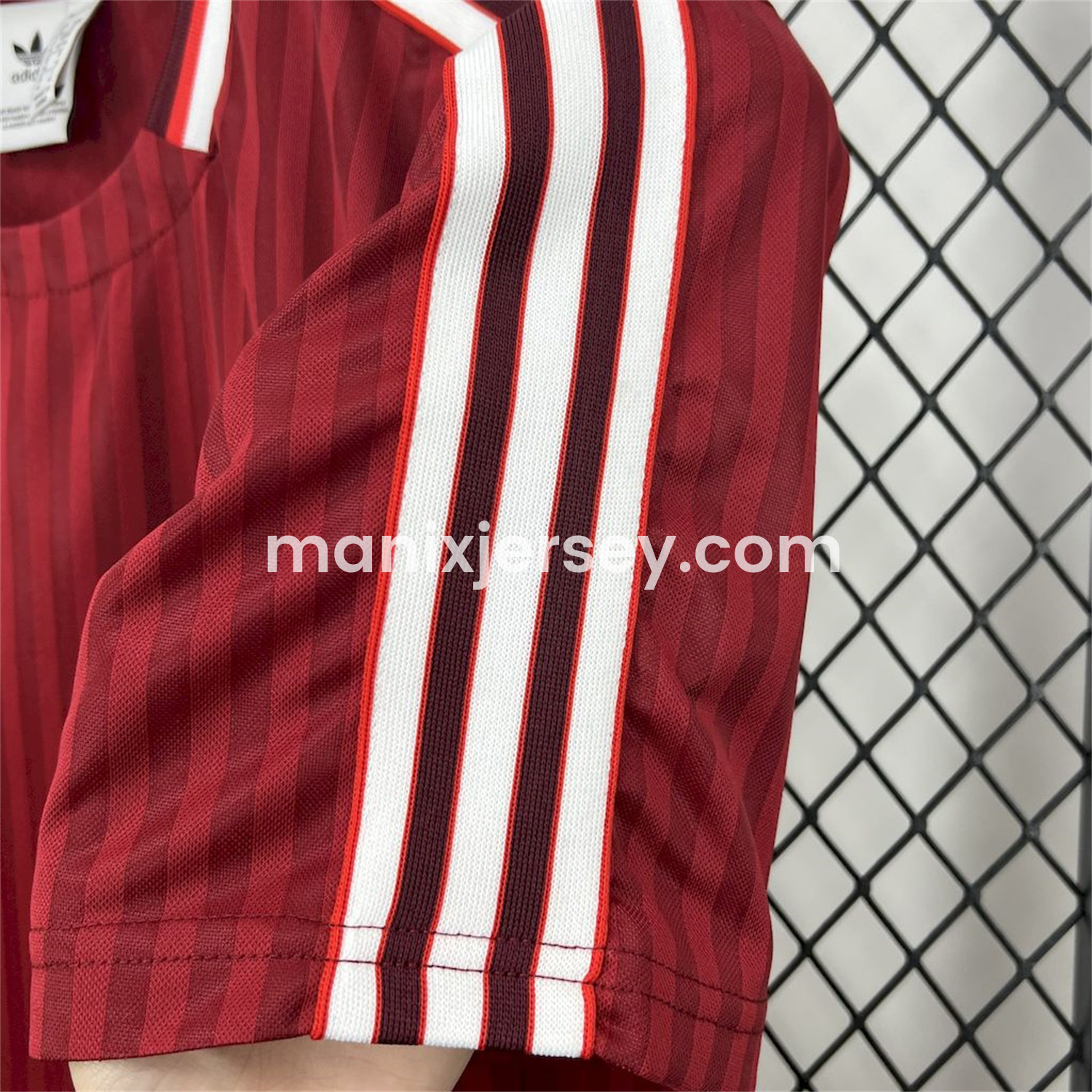 ManixJersey.com | Bayern Munich 24-25 Red Terrace Icon Retro Jersey - Fans Version -Customize Name, Number and Patch | Worldwide Shipping
