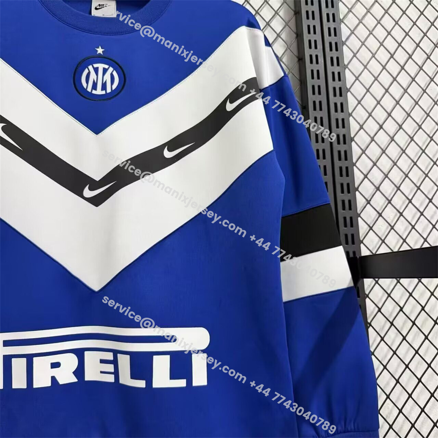 ManixJersey.com | Inter Milan Blue And White Unisex Pullover Hoodieullover Hoodie -Customize Name, Number and Patch | Worldwide Shipping