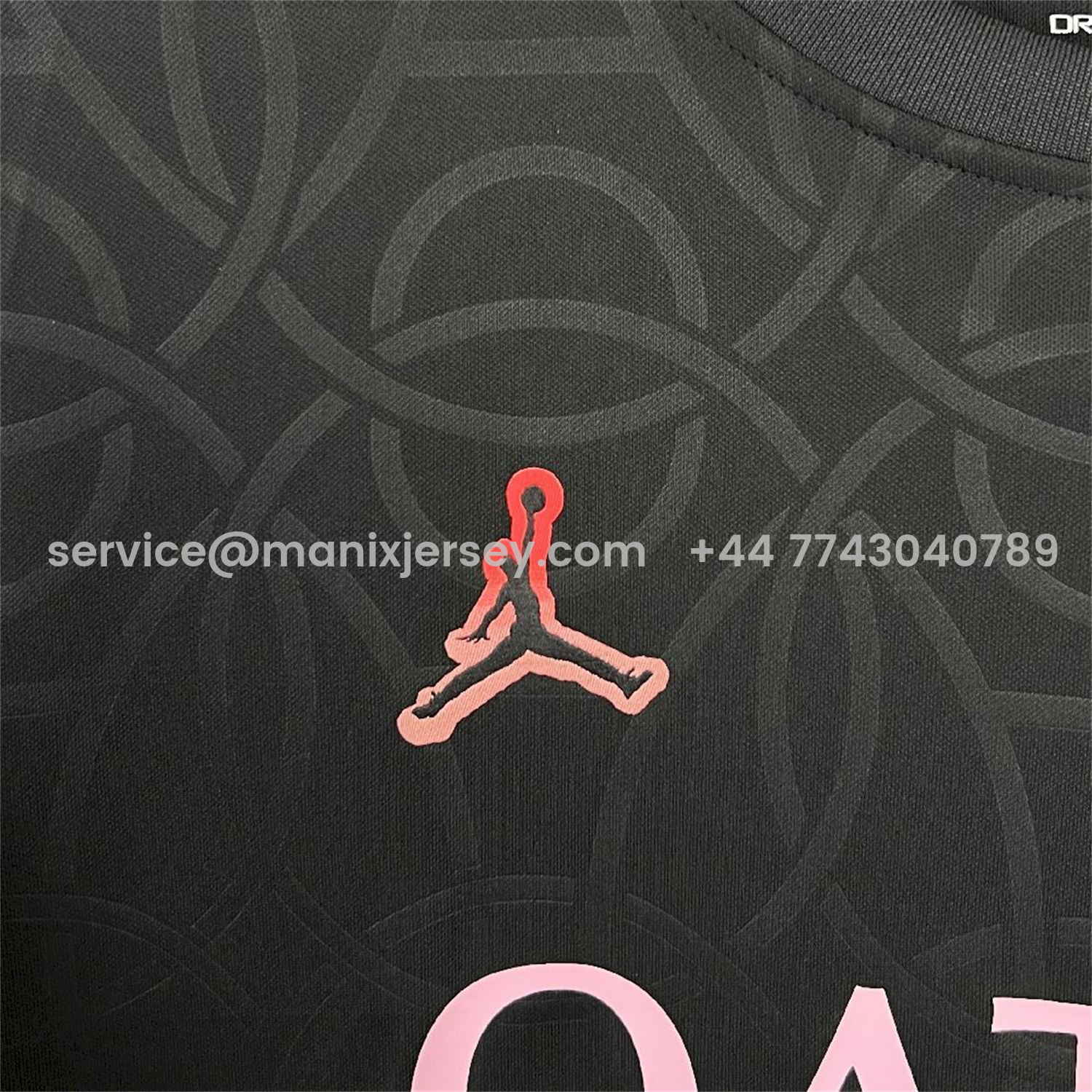 ManixJersey.com | Paris Saint-Germain PSG 25-26 Black JD Training Jersey - Fans Version -Customize Name, Number and Patch | Worldwide Shipping