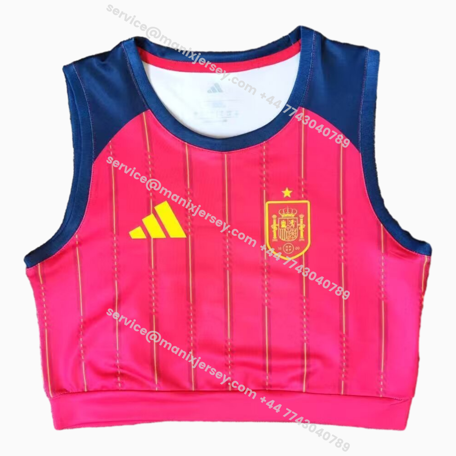 ManixJersey.com | Women's Spain 2026 Home Yoga Vest -Customize Name, Number and Patch | Worldwide Shipping