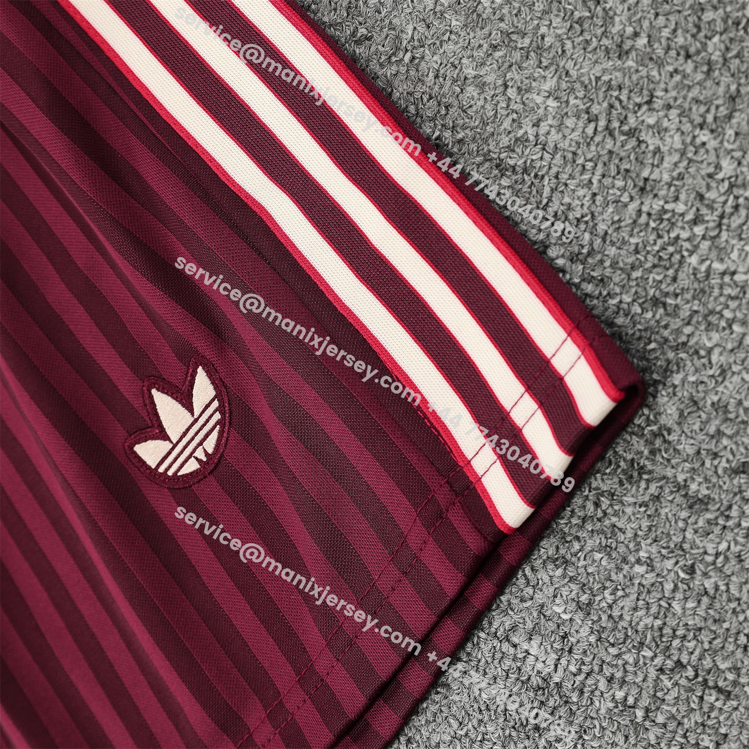 ManixJersey.com | Bayern Munich 25-26 Vest Training Set - Wine Red Lines Vest & Wine Red Lines Shorts -Customize Name, Number and Patch | Worldwide Shipping