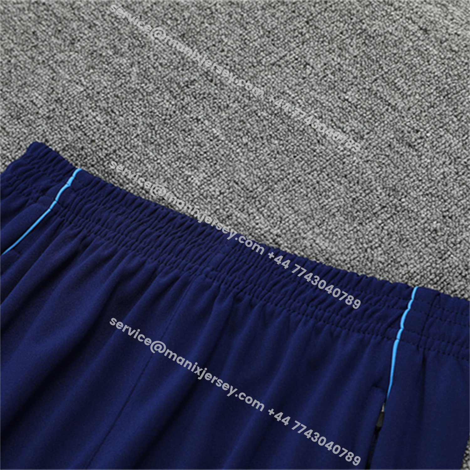 ManixJersey.com | Real Madrid 25-26 Long Sleeve Training Set - Deep Blue Top & Pants -Customize Name, Number and Patch | Worldwide Shipping