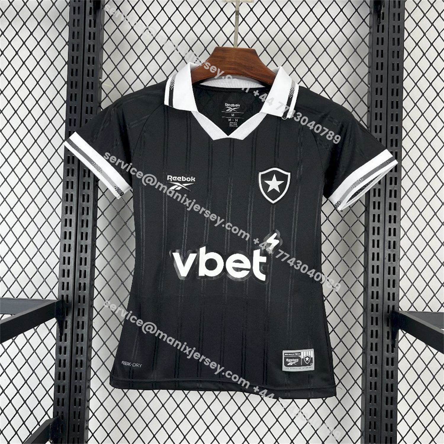 ManixJersey.com | Women's Botafogo 25-26 Away Black Jersey -Customize Name, Number and Patch | Worldwide Shipping